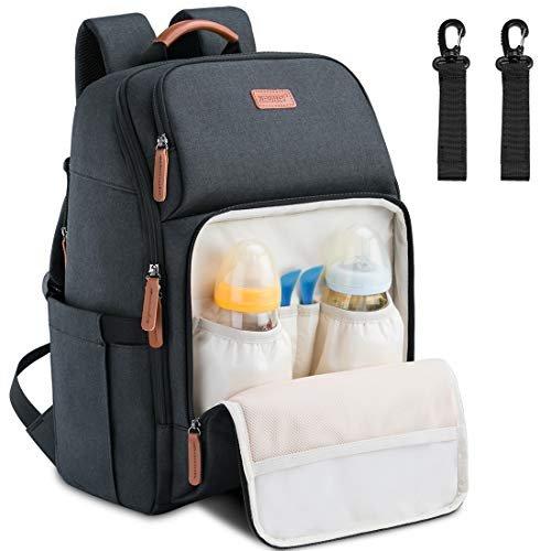 Only-bags.store Multifunktionale große Kapazität Baby Tasche Travel Backpack und 2 Kinderwagen Riemen für Reisen