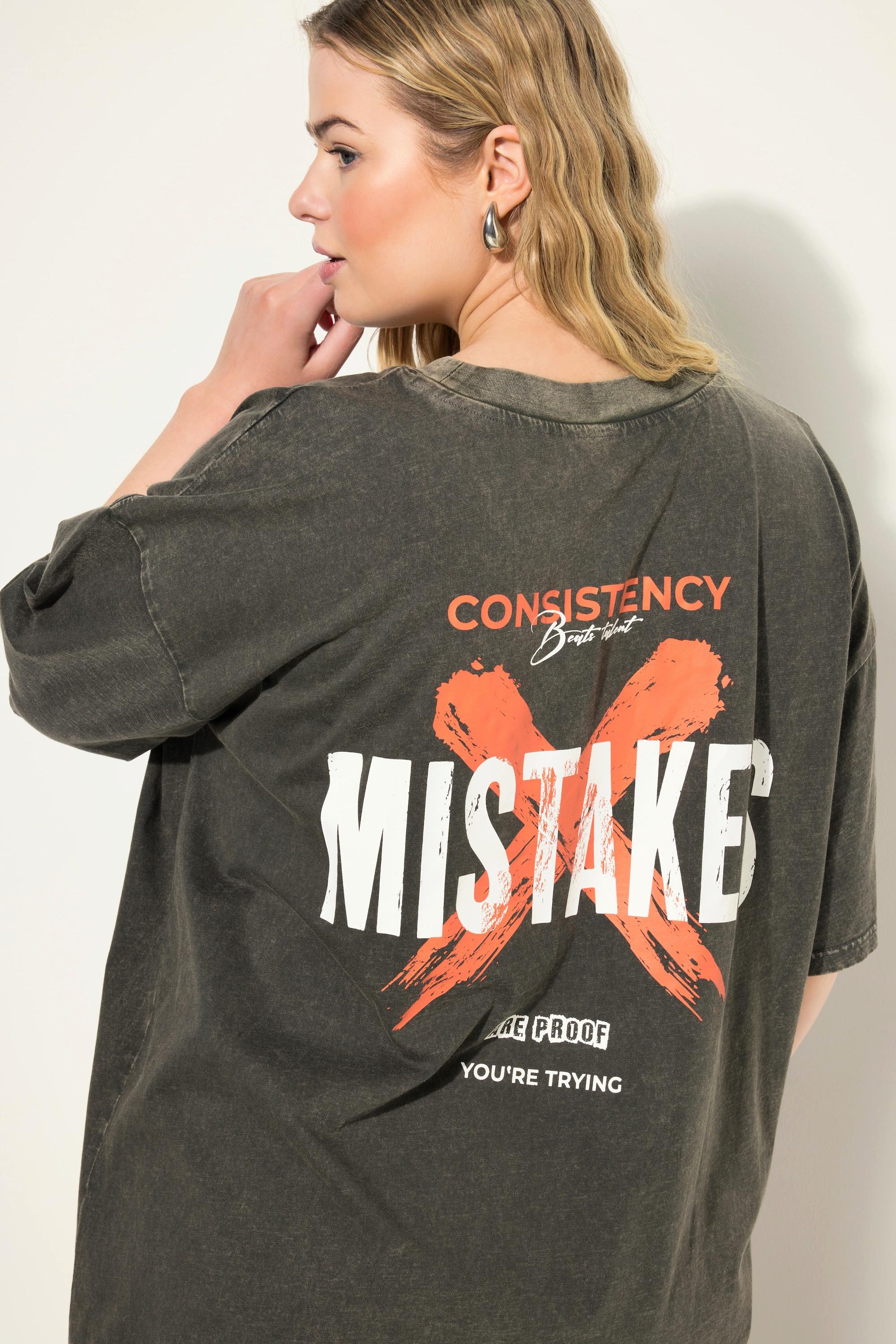 Studio Untold Rundhals Vintage Look Rücken Print T-Shirt