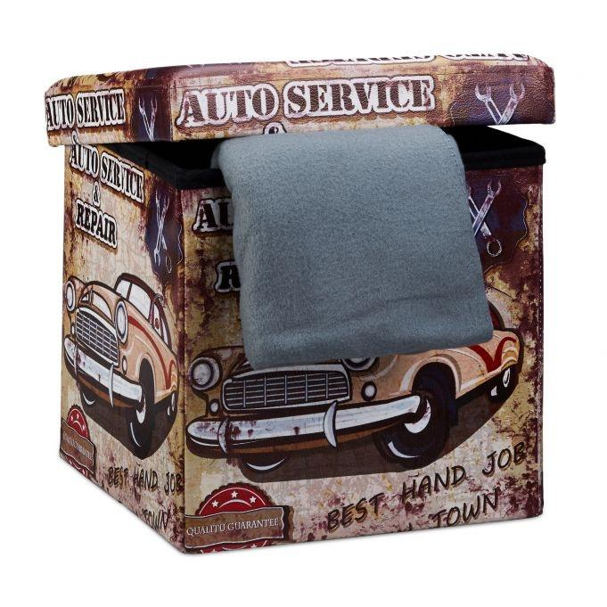 B2X Hocker mit Stauraum Trendmotiv