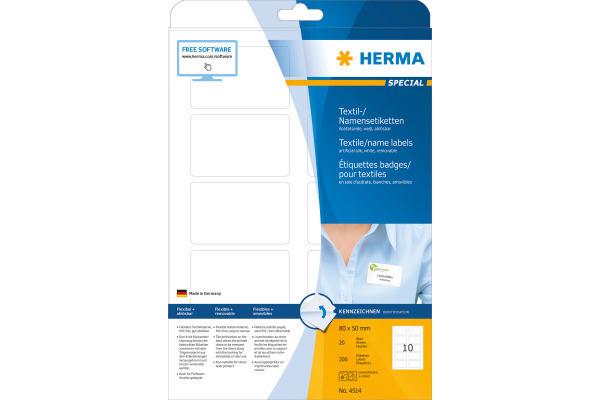 HERMA Namensetikett Seide 80x50mm ws 200 St./Pack