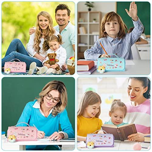 Only-bags.store Federmäppchen mit 3 Fächern, Schreibwarenetui, niedliches Donut-Federmäppchen für die Schule Teenager