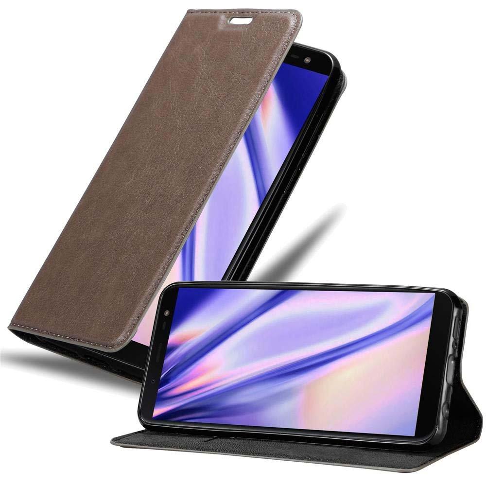 Cadorabo Cadorabo Hülle kompatibel mit Samsung Galaxy J6 2018 - Schutzhülle mit Magnetverschluss, Standfunktion und Kartenfach