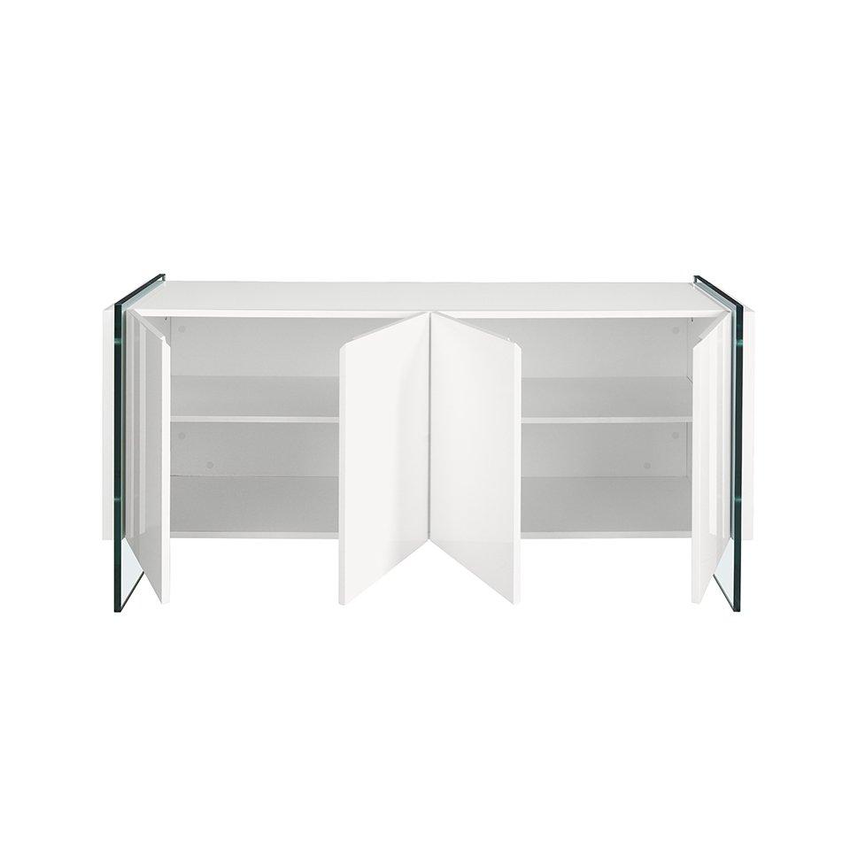 ANGEL CERDA Weißes Sideboard mit Glasseiten