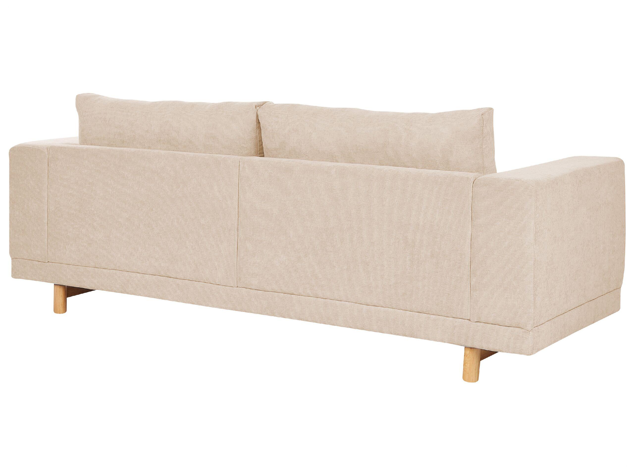 Beliani 3 Sitzer Sofa aus Cord Skandinavisch NIVALA