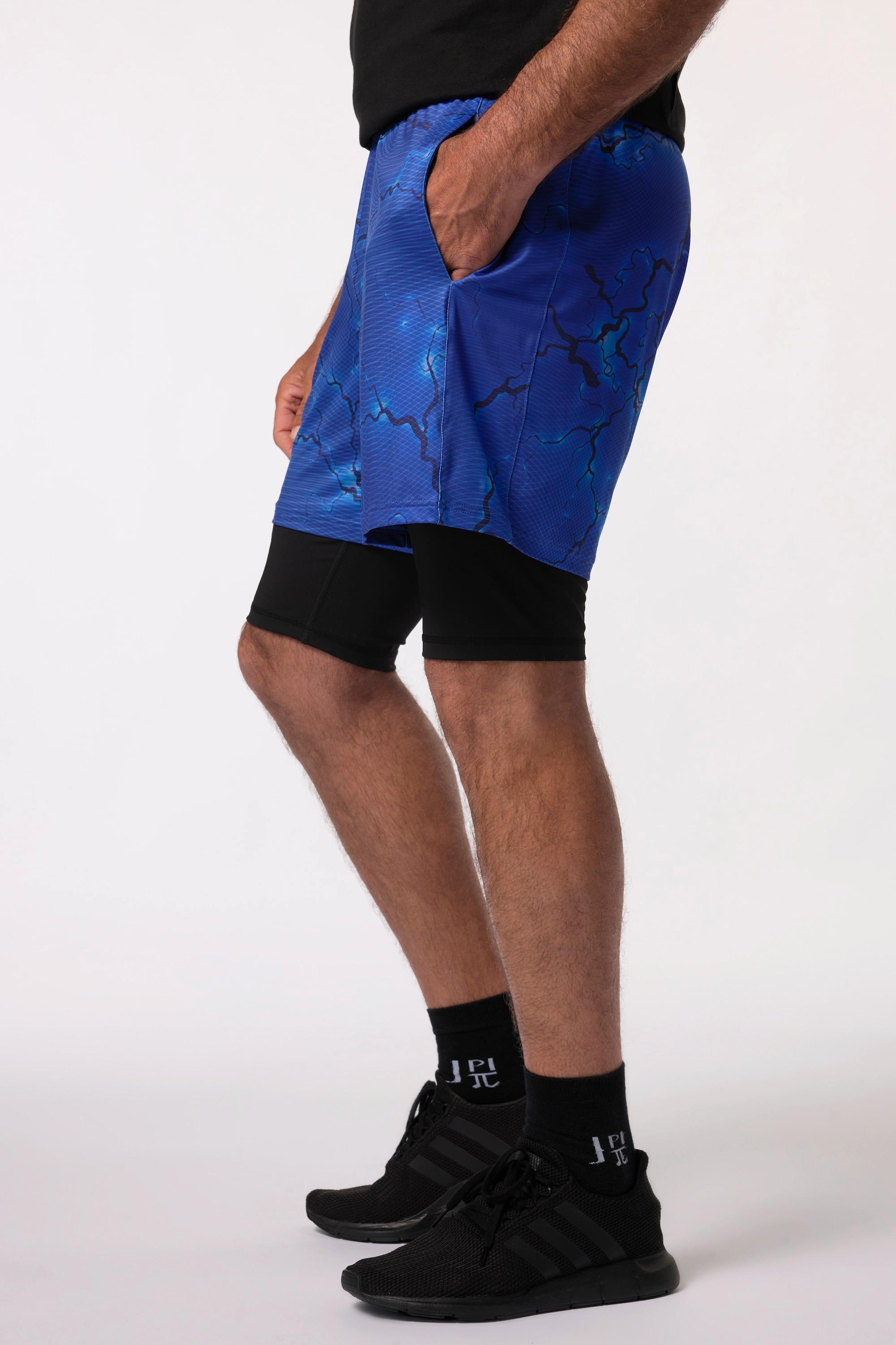 JP1880 Iron Anvil QuickDry Alloverprint Fitness Bermuda Shorts