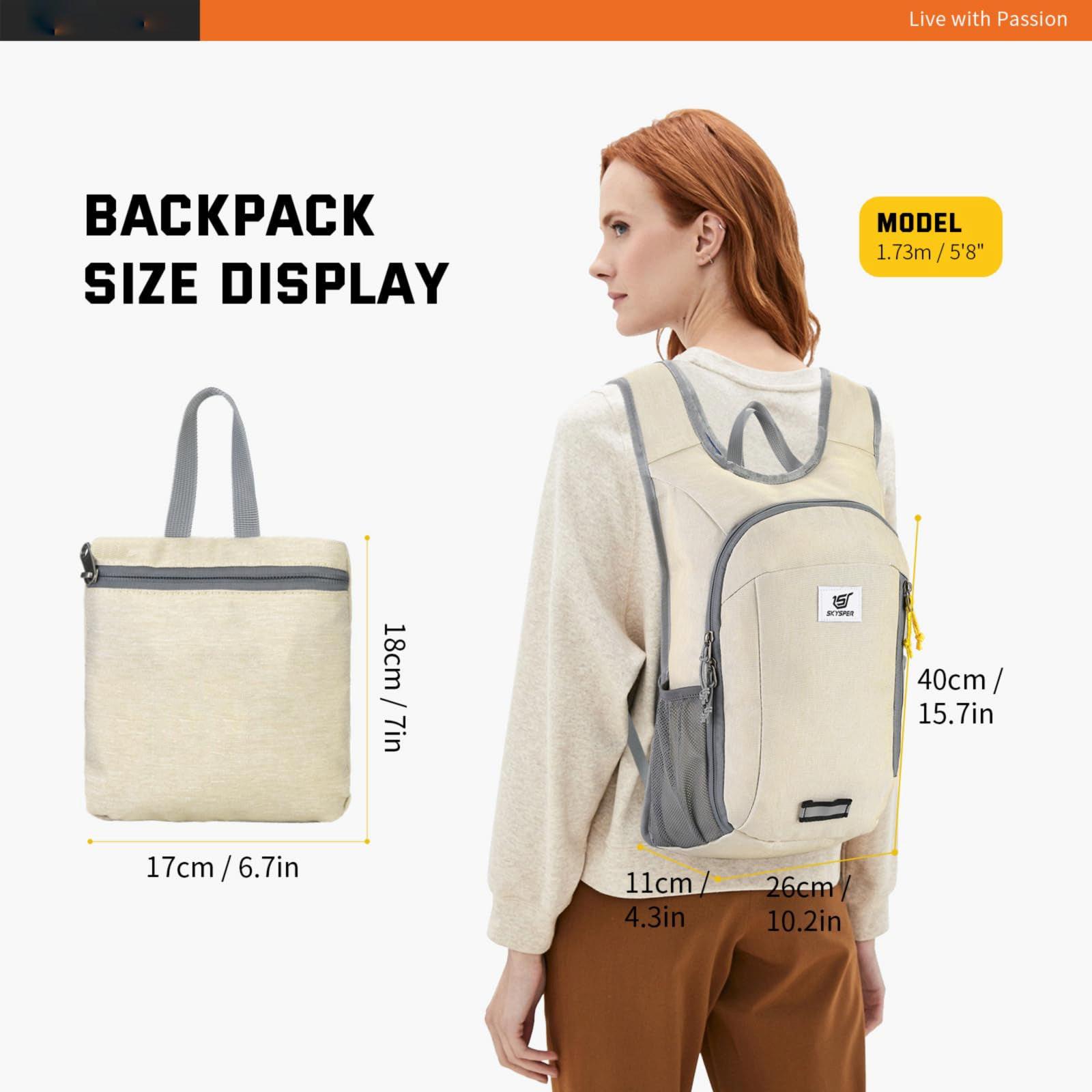 Only-bags.store Faltbarer Rucksack Ultraleichter Tagesrucksack Wasserdichter Tagesrucksack Reiserucksack Wanderrucksack für Wanderungen Städtereisen