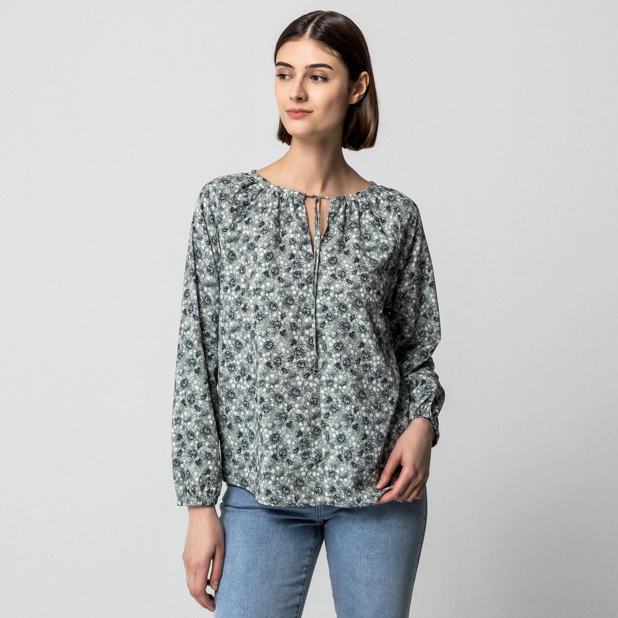 Manor Woman Florale Bluse mit langen Ärmeln