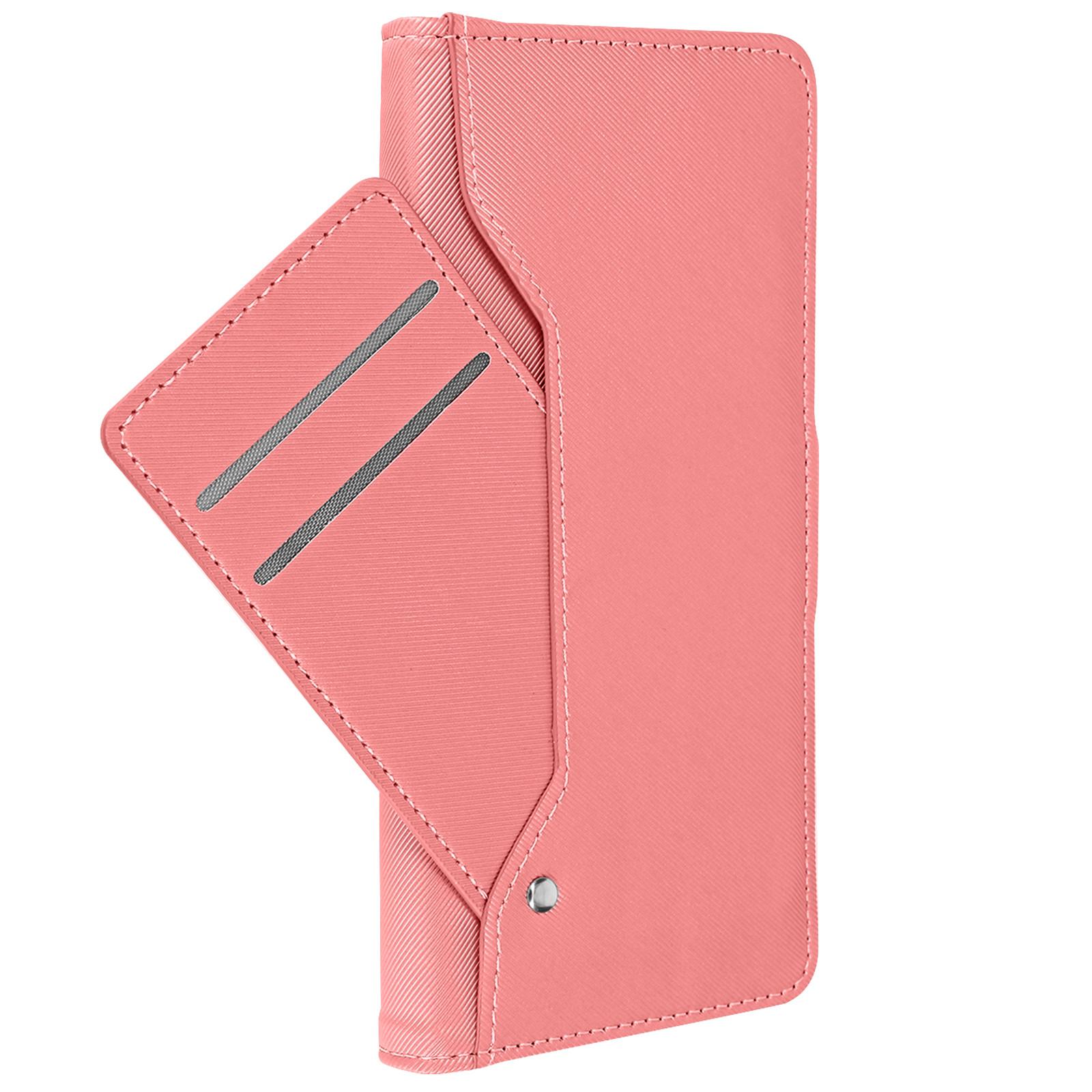 Avizar Samsung S24 Ultra Wallet Hülle Hellrosa