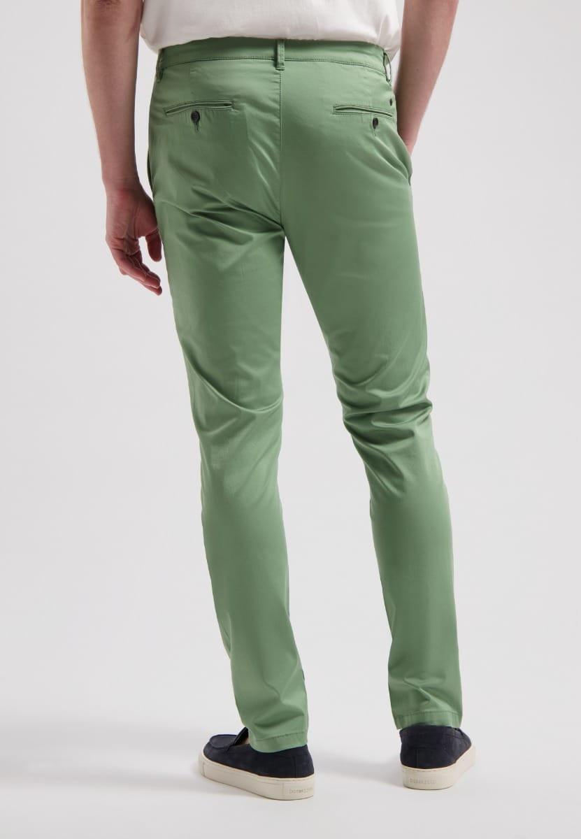 Dstrezzed Charlie Chino Peach Satin Slim Fit Knöchellange Hose