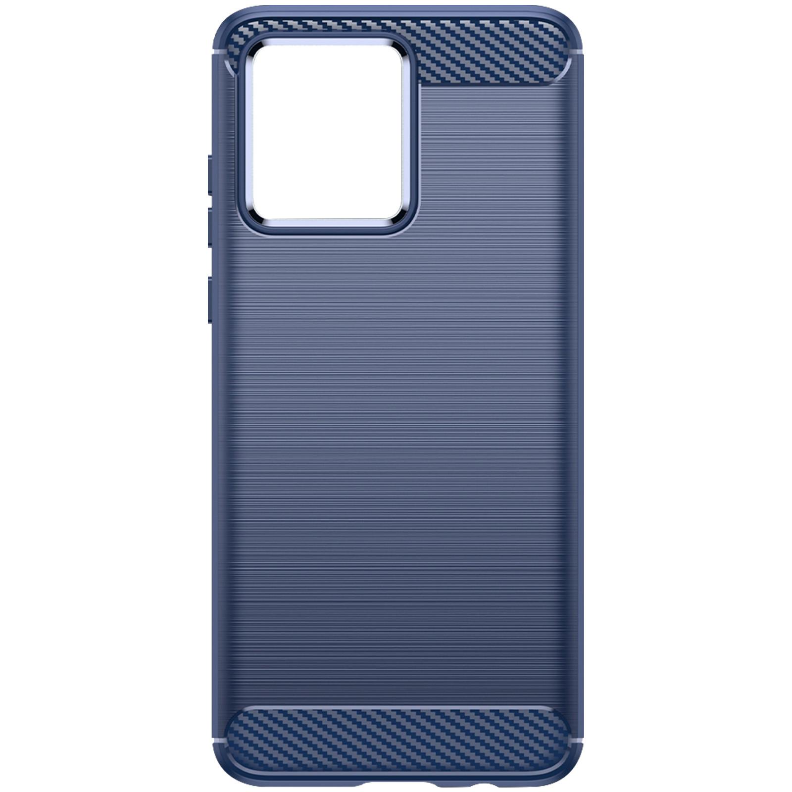 Avizar Carbon Hülle Motorola Moto G84 Blau