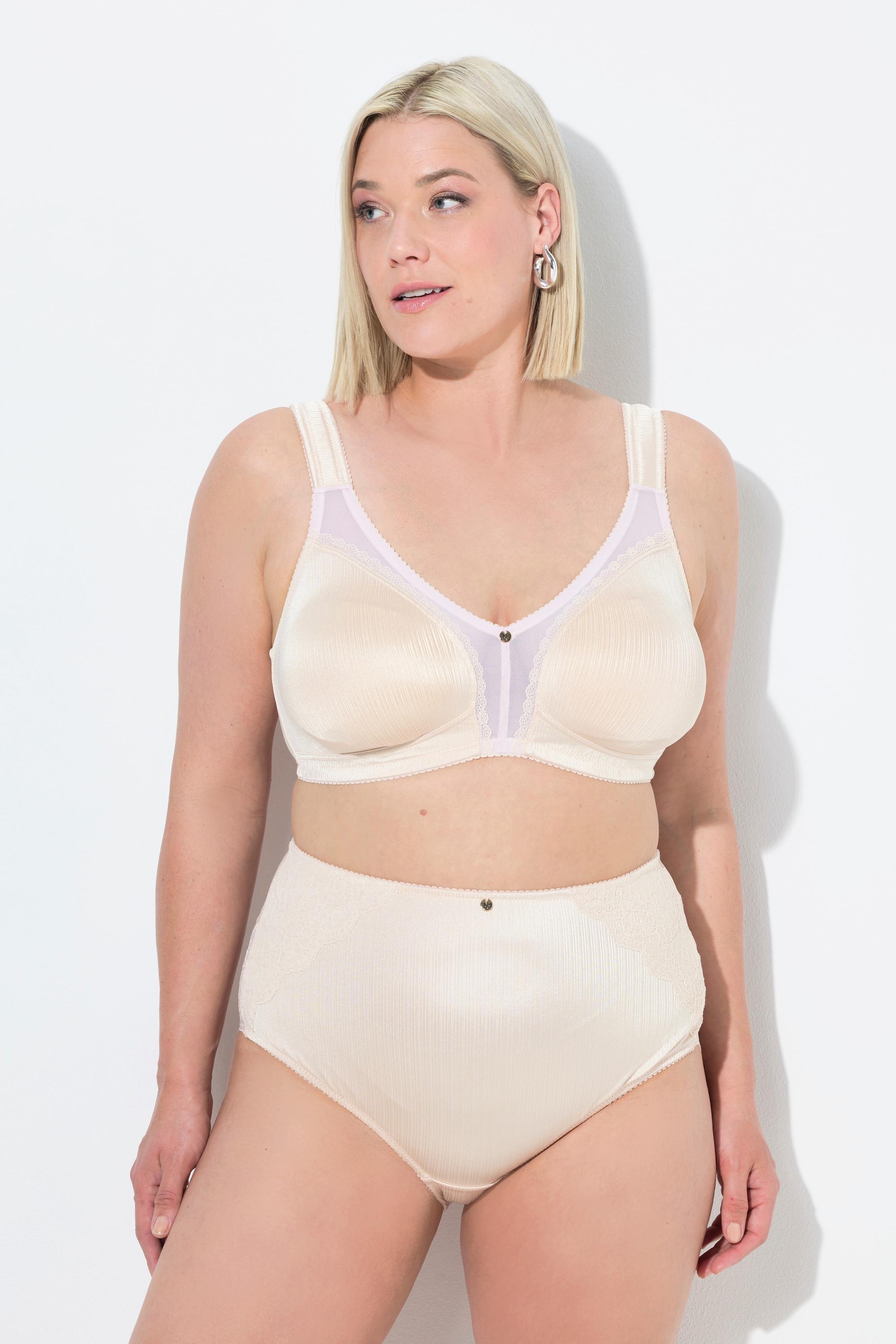 Ulla Popken Minimizer-BH, Satin, Spitze, ohne Bügel, Cup C - F