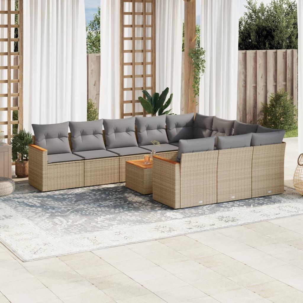 VidaXL Garten sofagarnitur poly-rattan