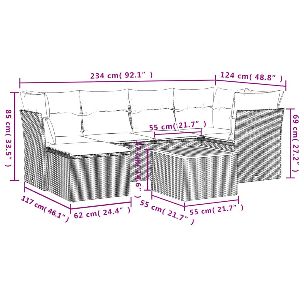 VidaXL Garten sofagarnitur poly-rattan