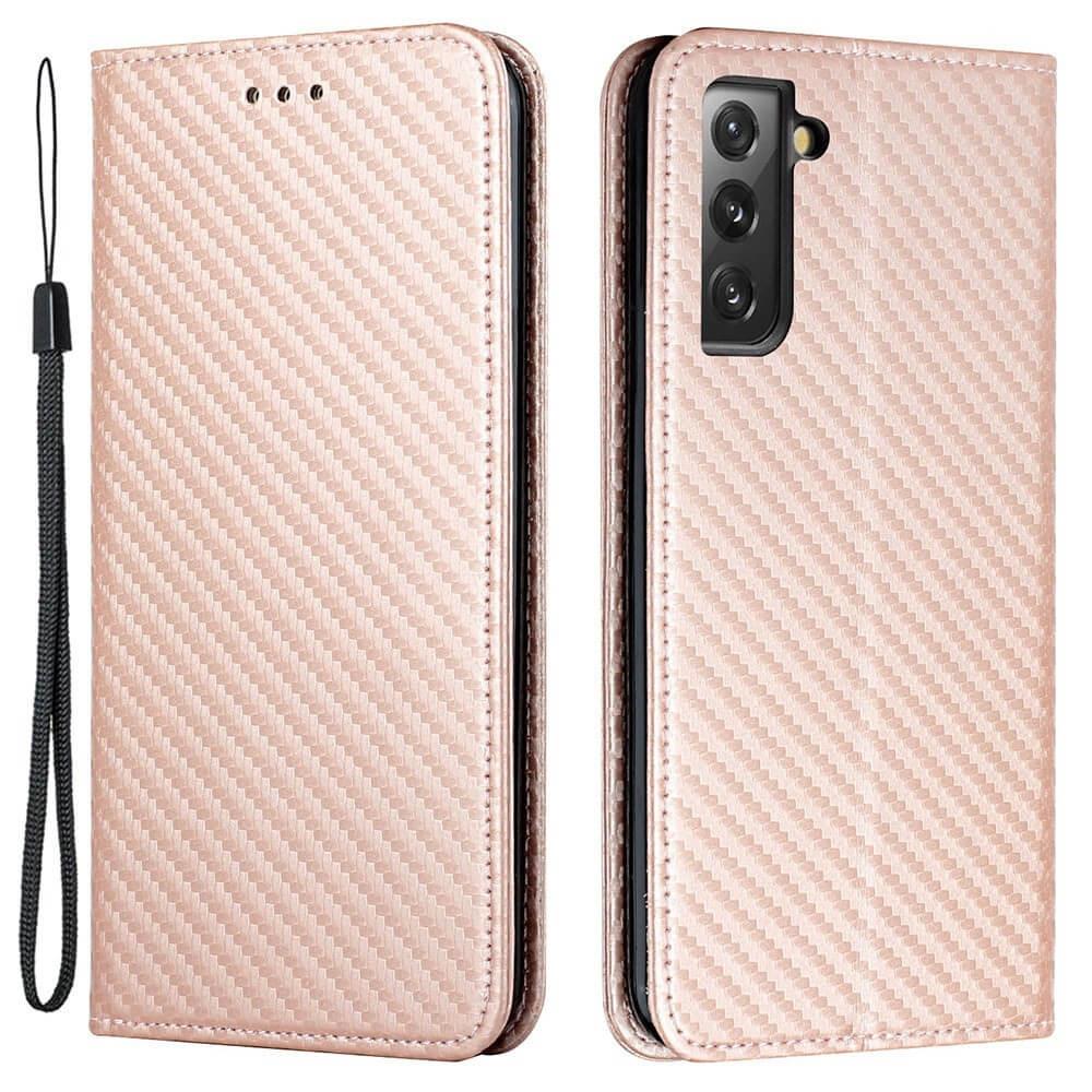 Cover-Discount Galaxy S23+ - Carbon Look Flip Case Hülle