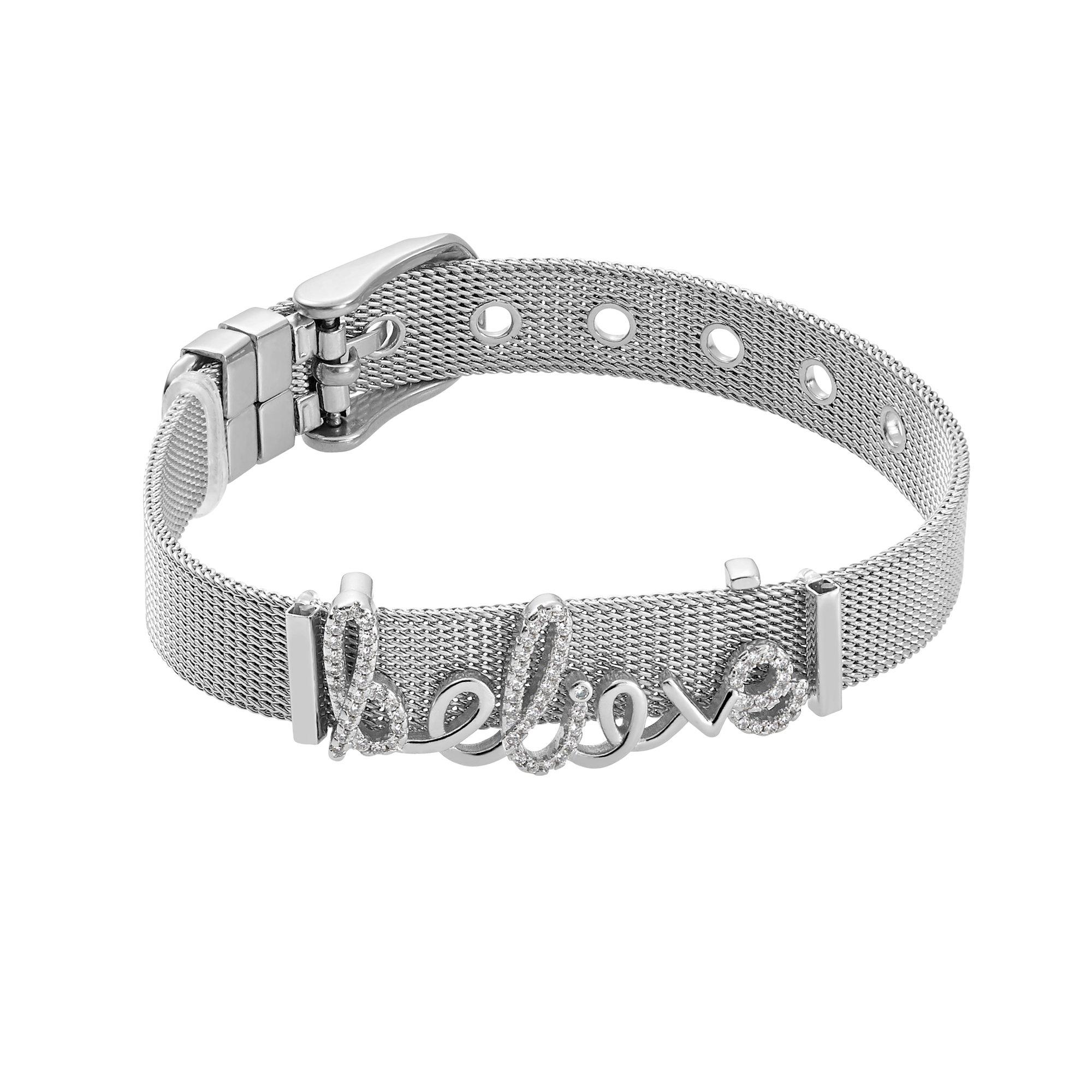 Heideman Mesh Armband Believe poliert