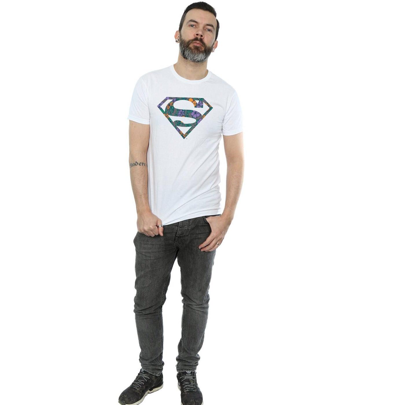 DC COMICS Superman Floral Logo T-Shirt
