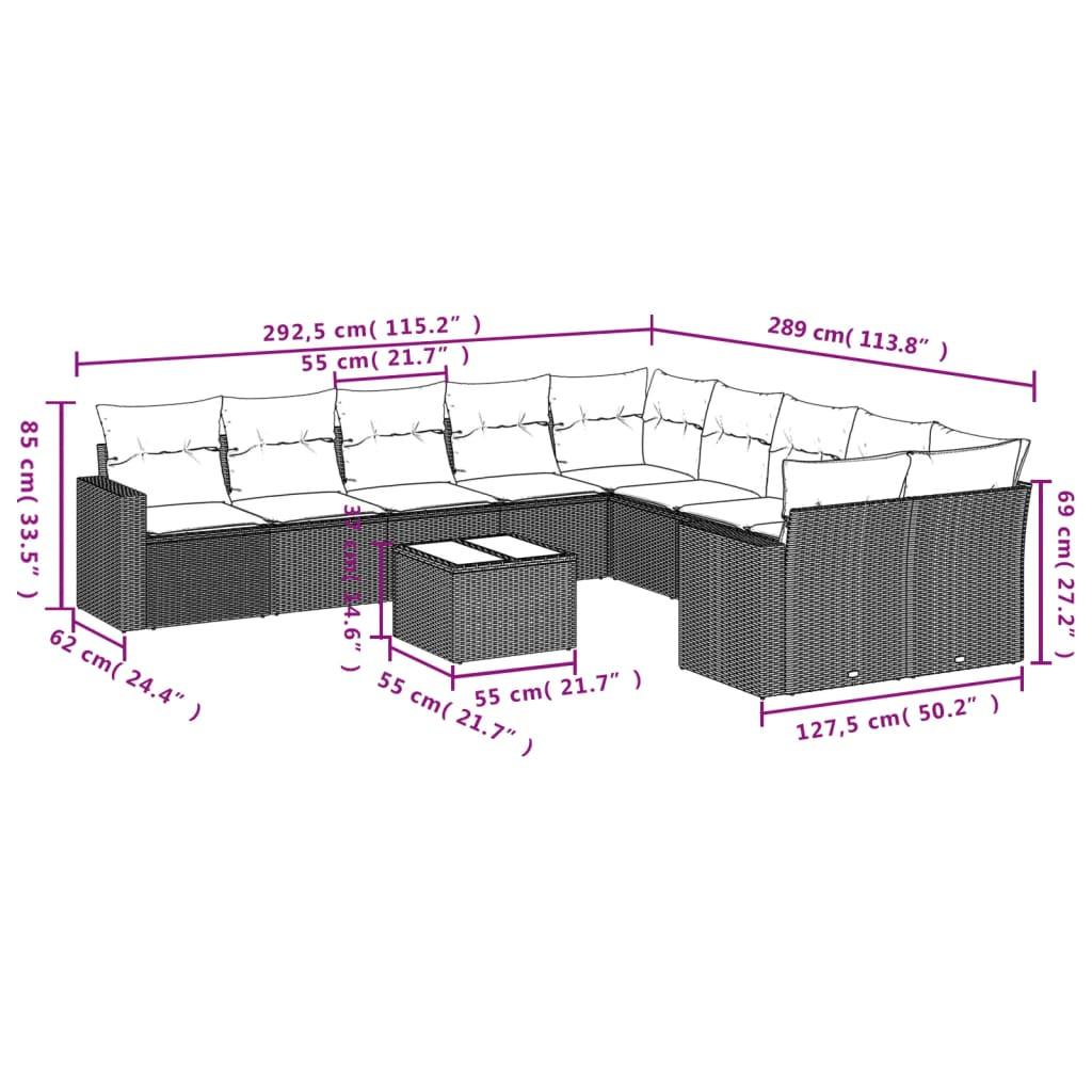 VidaXL Garten sofagarnitur poly-rattan