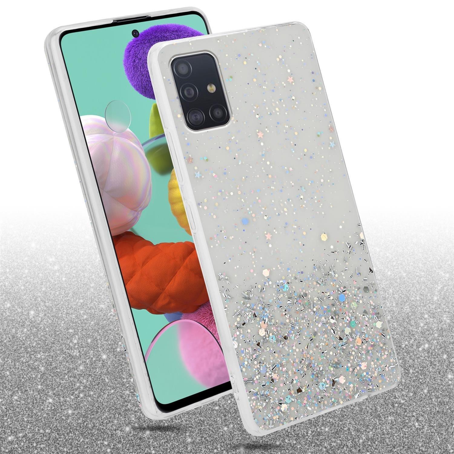 Cadorabo Hülle für Samsung Galaxy A51 5G TPU Silikon mit funkelnden Glitter