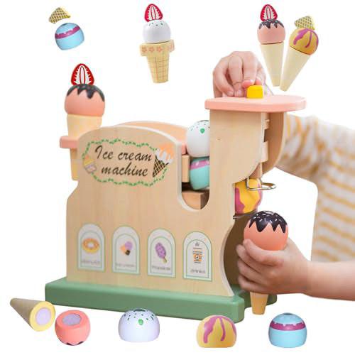Activity-board Eismaschine Holzspielzeug, Kinderküche & Kaufladenzubehör, Eisdiele Kleinkinder Holz