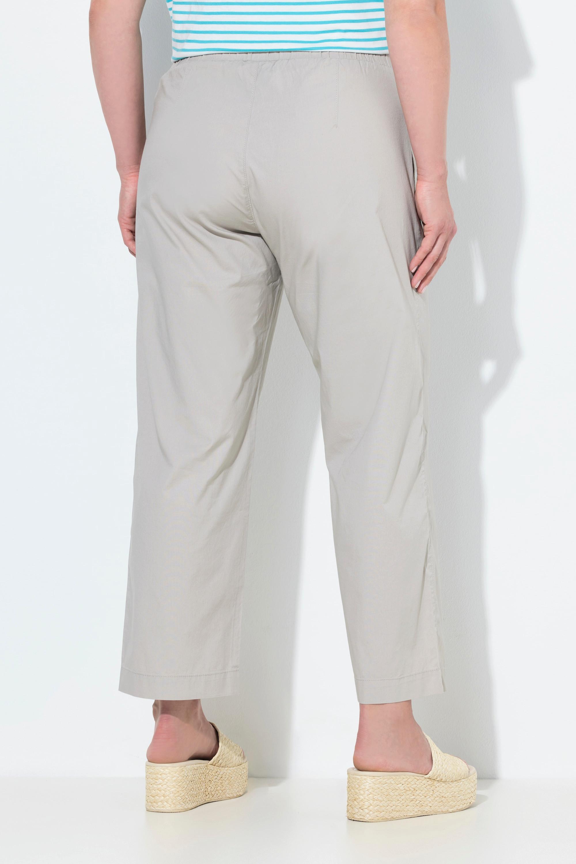 Ulla Popken Ruby 7/8 Chinohose Elastikbund Weites Gerades Bein