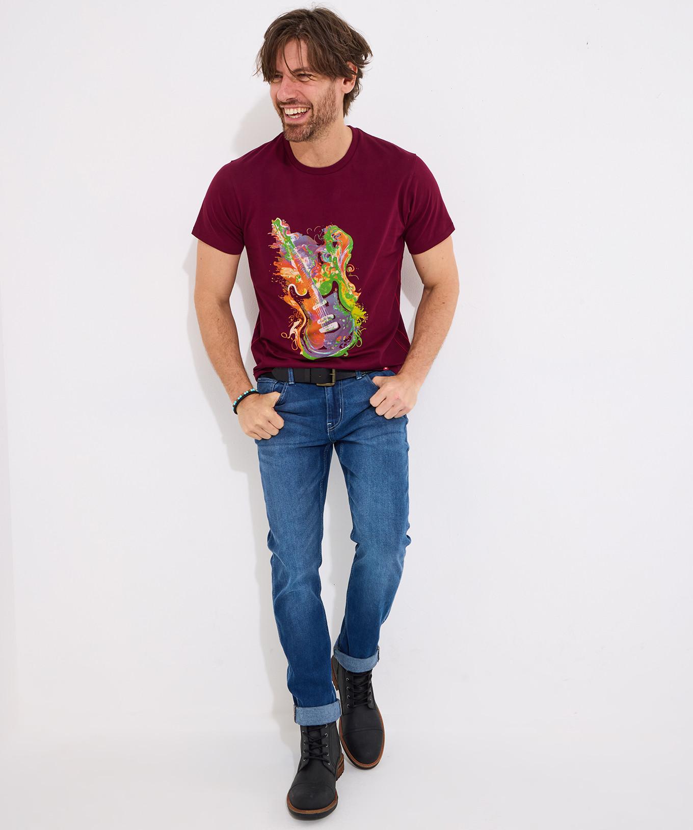Joe Browns Helles Gitarren-Grafik-T-Shirt