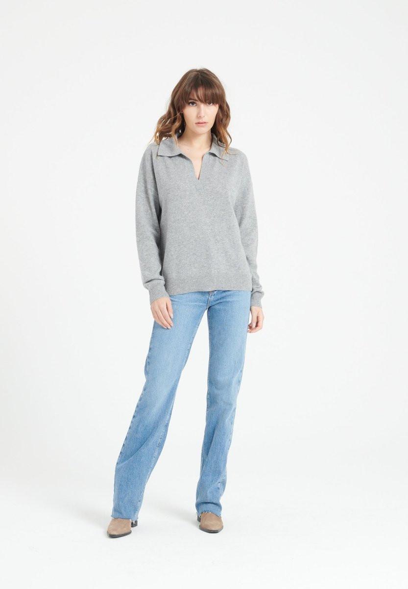 Studio Cashmere8 MIA 3 Langärmeliges Polo-Shirt - 100% Kaschmir