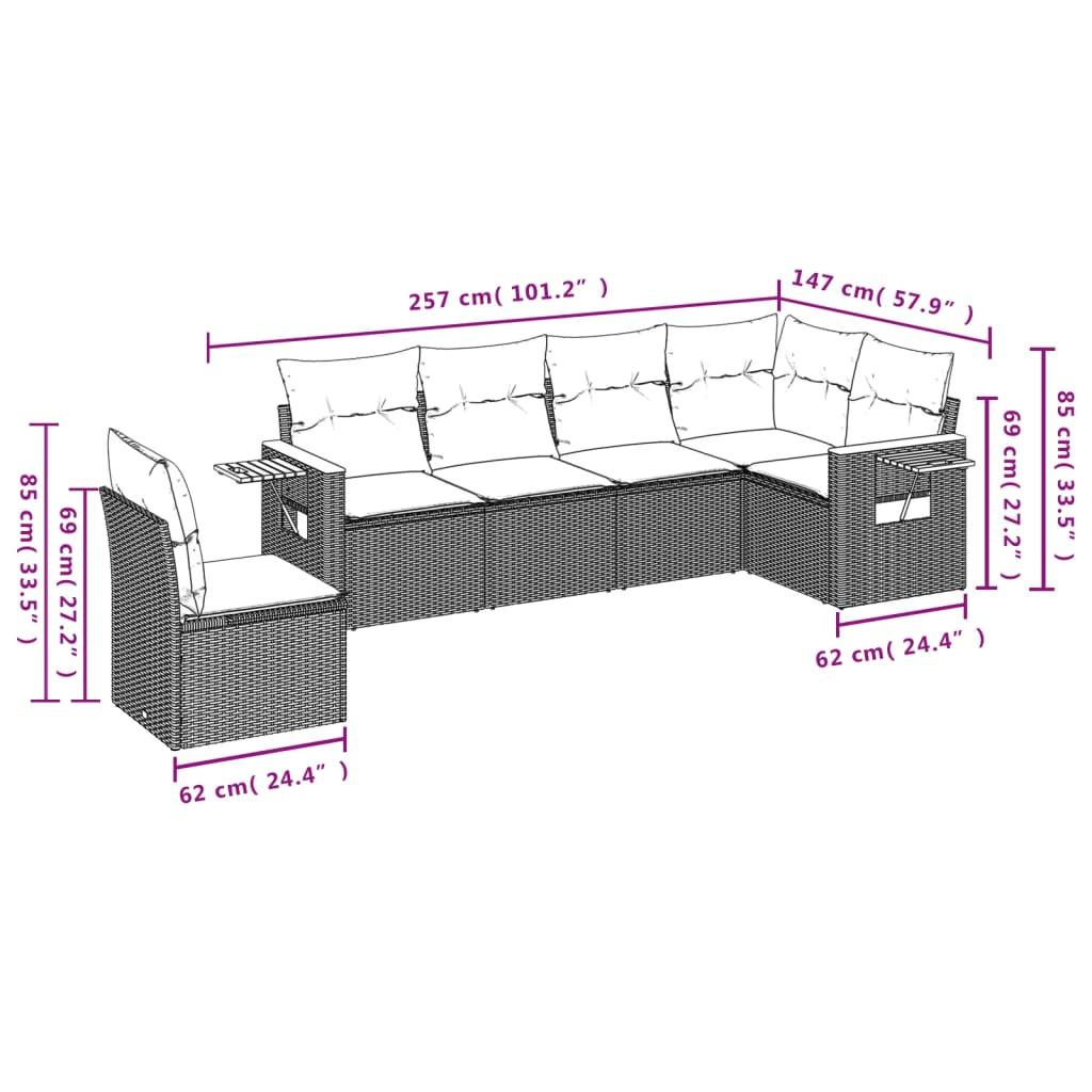 VidaXL Garten sofagarnitur poly-rattan