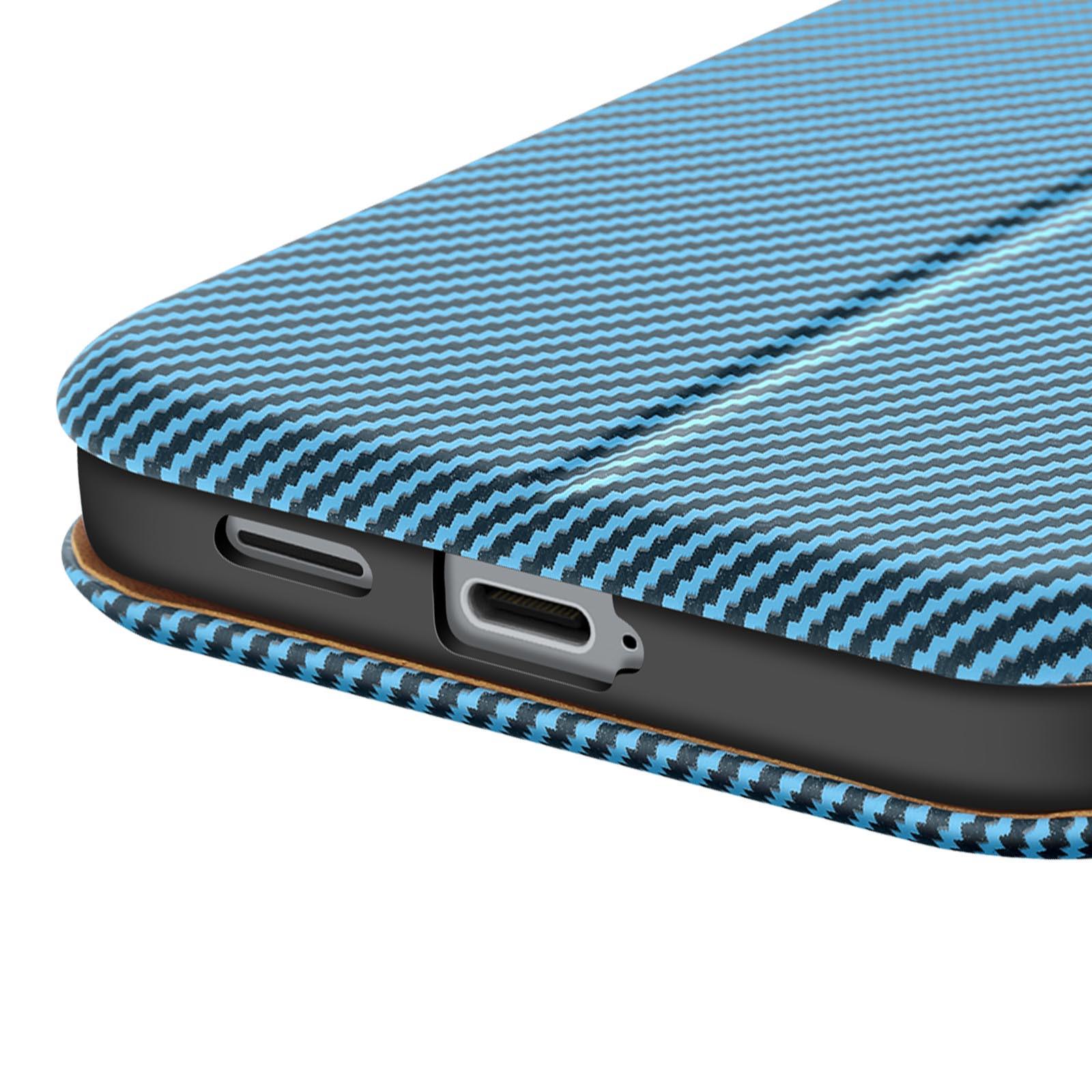 Avizar Etui Samsung S25 Plus Carbon Blau