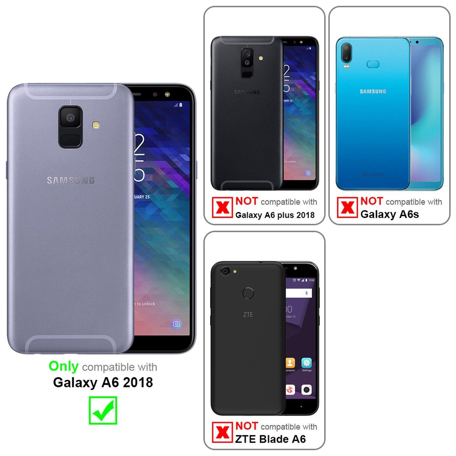 Cadorabo Hülle für Samsung Galaxy A6 2018 Magnetverschluss, Kartenfach