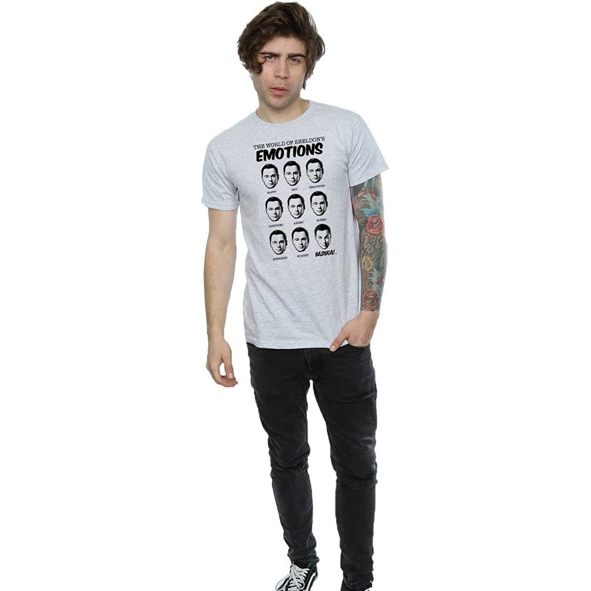 The Big Bang Theory Sheldon Emotionen Print T-Shirt Schmale Passform