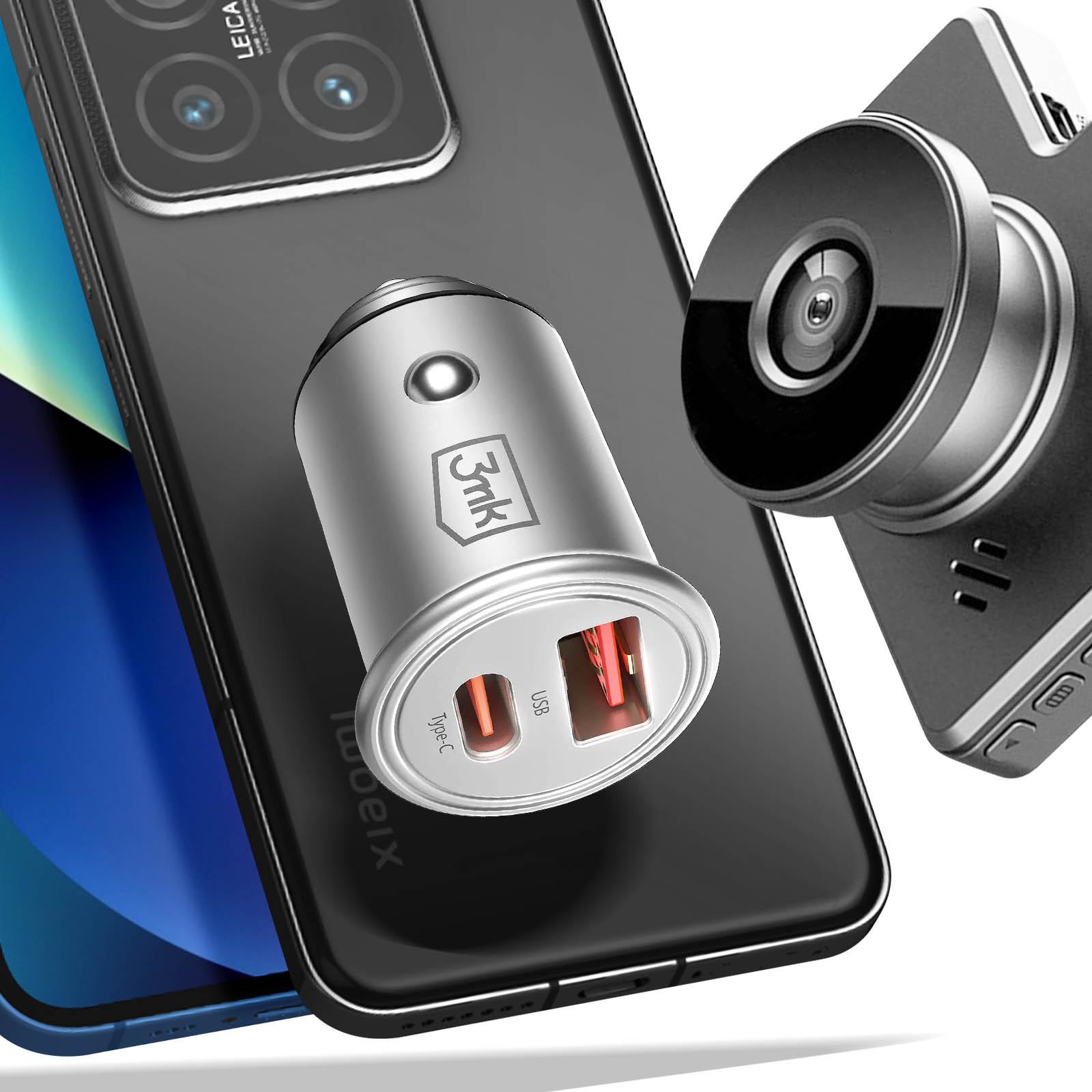 3mk Protection Autoladegerät 30W USB-C + USB , 3mk