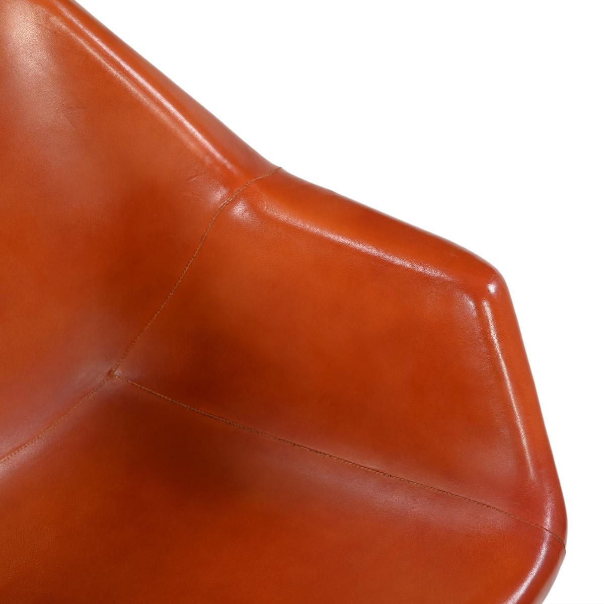 Calicosy Drehbarer Bridge-Stuhl aus Leder L44 cm - ROCKIE