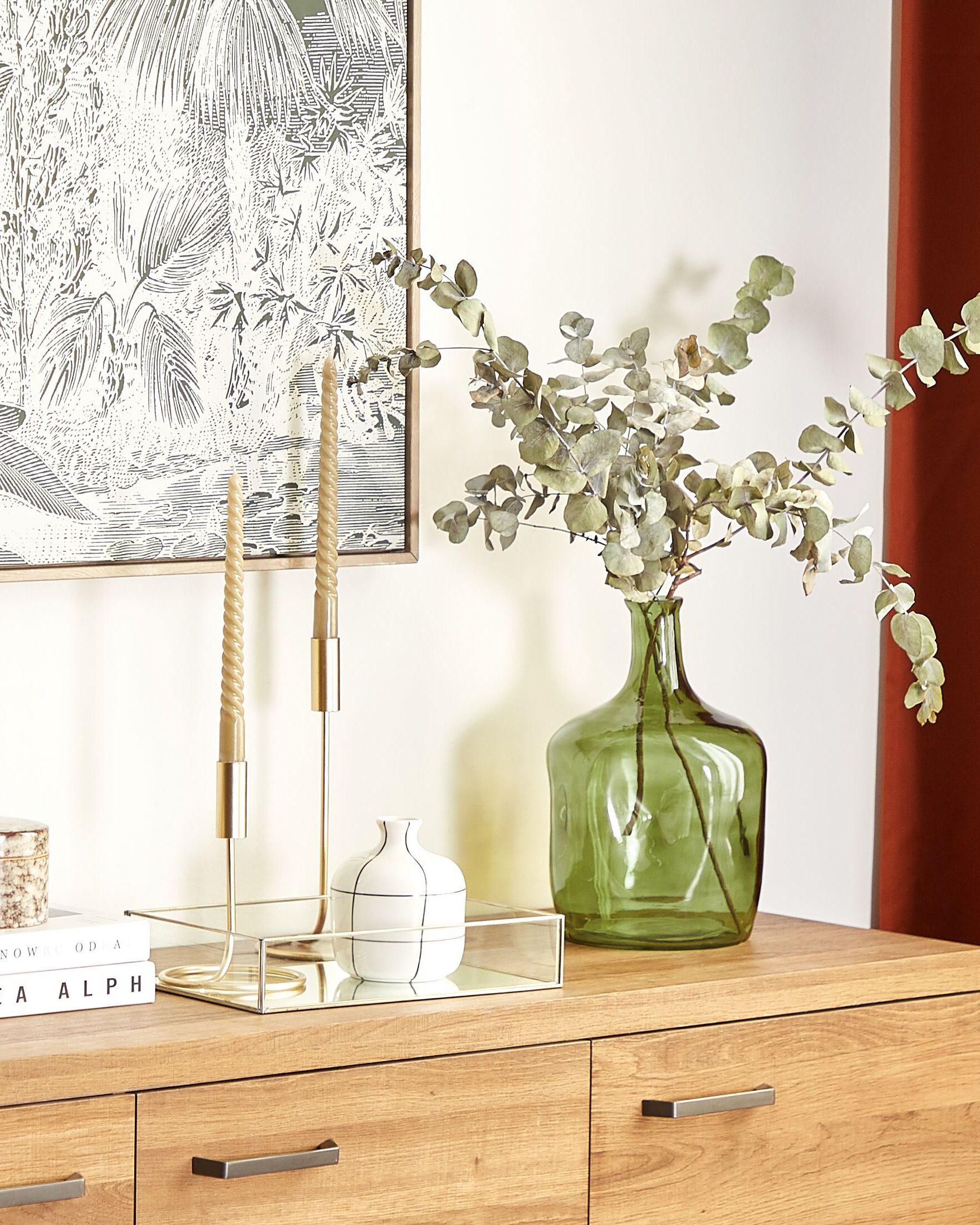 Beliani Blumenvase aus Glas Modern KERALA