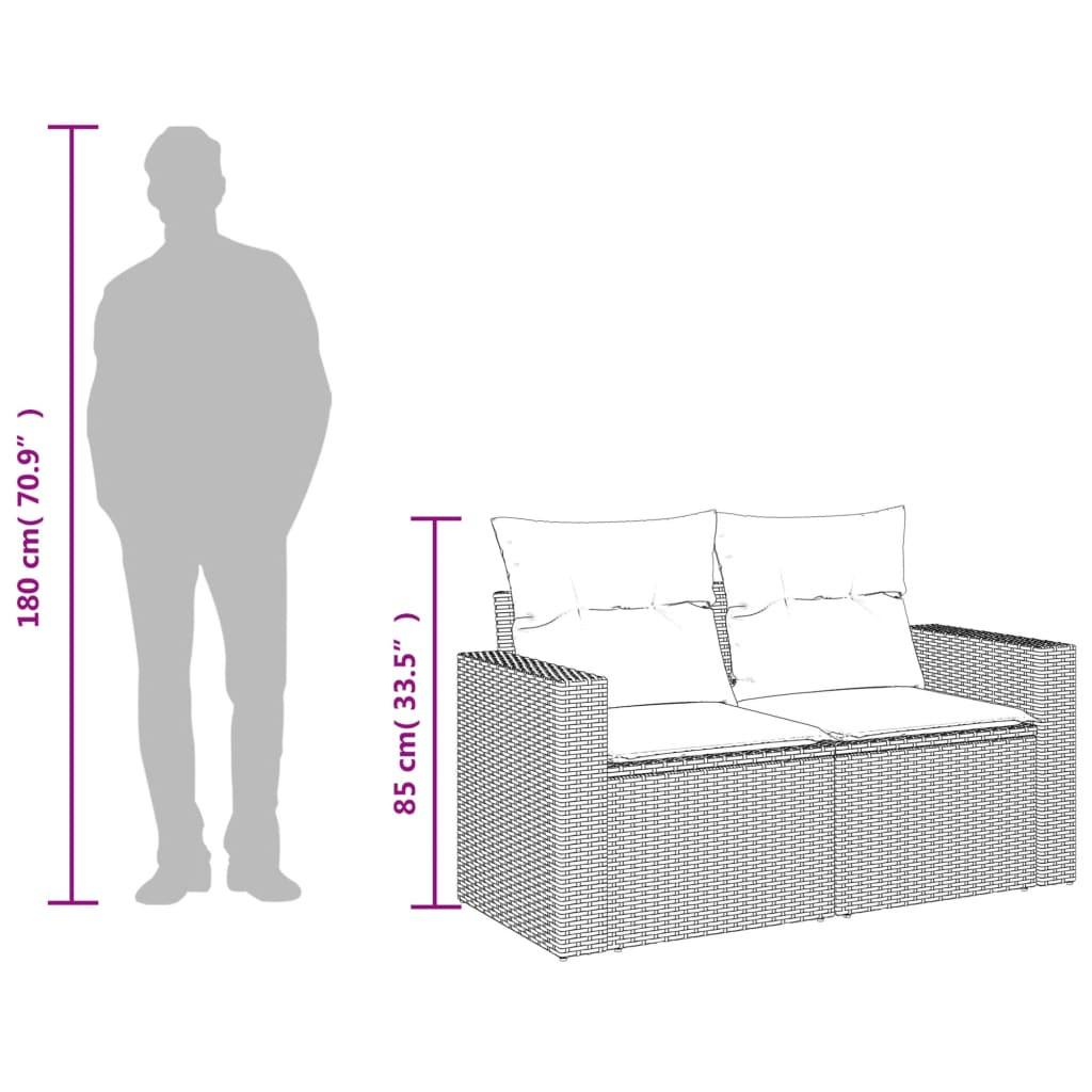 VidaXL Gartensofa poly-rattan