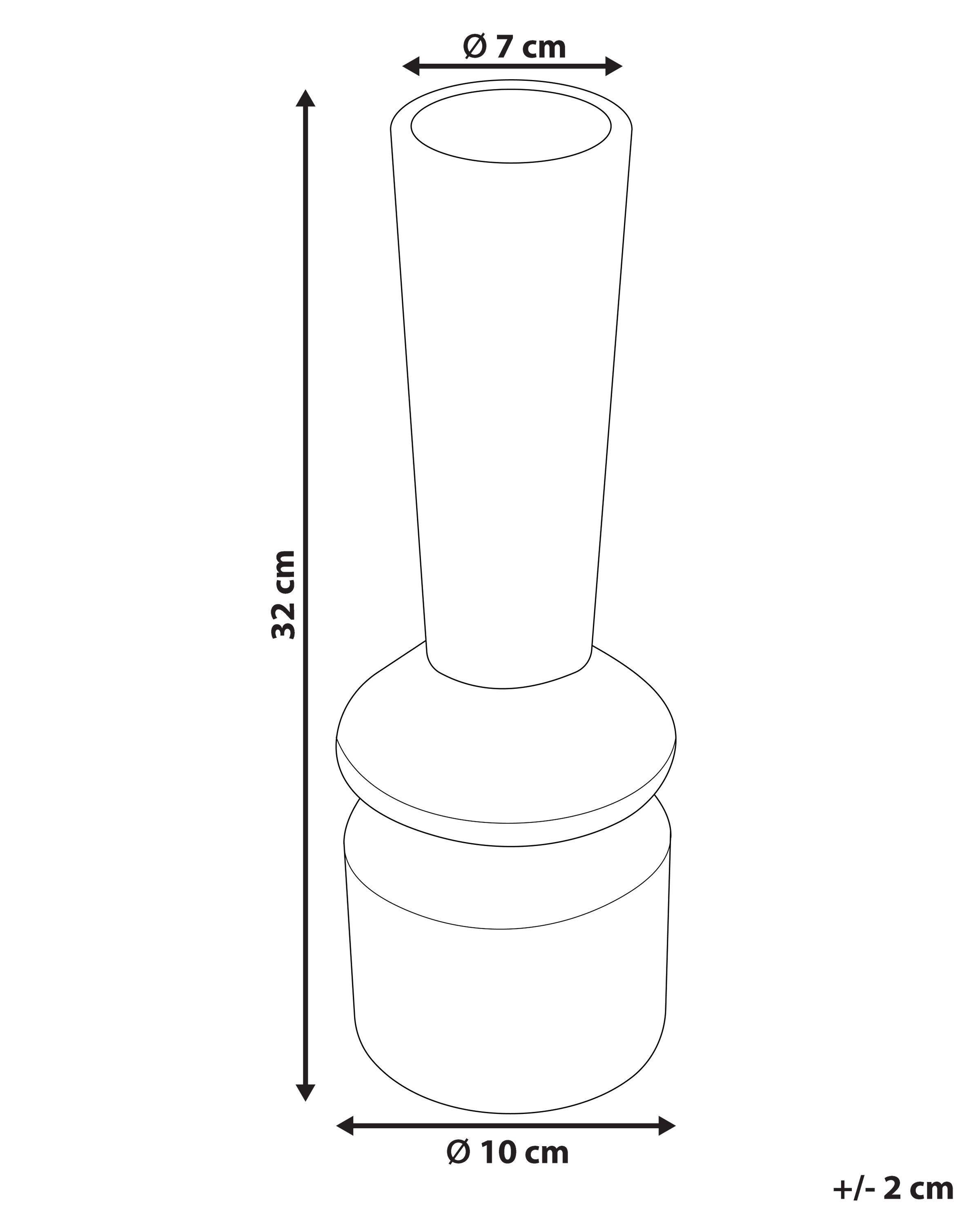 Beliani Blumenvase aus Dolomit Boho PEANIA