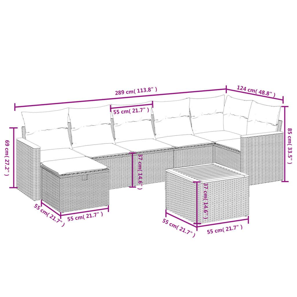 VidaXL Garten sofagarnitur poly-rattan