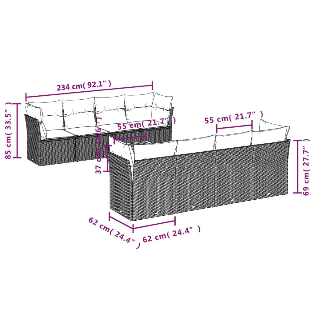 VidaXL Garten sofagarnitur poly-rattan
