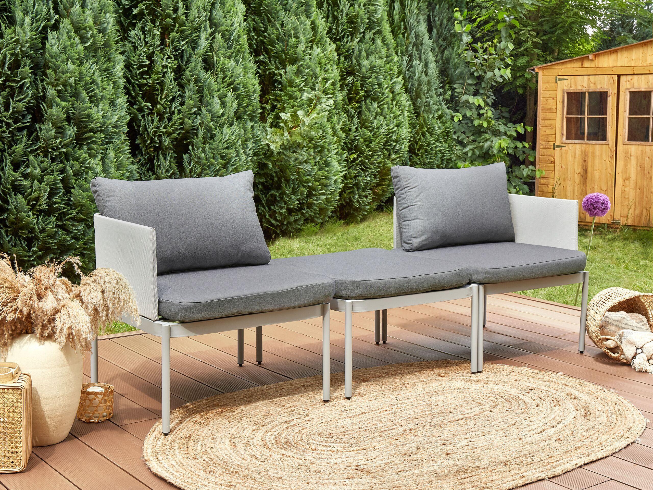 Beliani Lounge Set aus Aluminium Modern TERRACINA