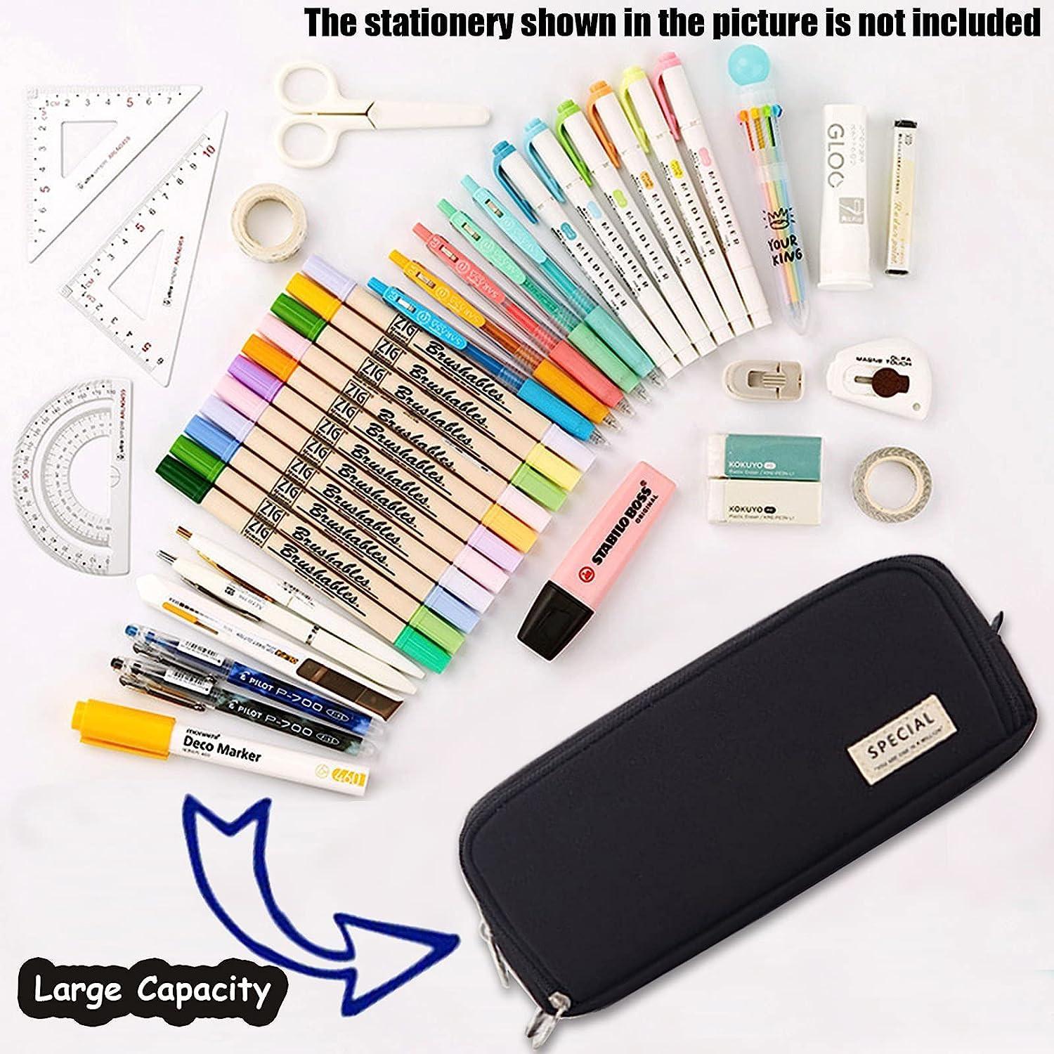 Only-bags.store Federmäppchen mit 3 Fächern Großes Fassungsvermögen Federmäppchen Federmäppchen für Schule & Büro