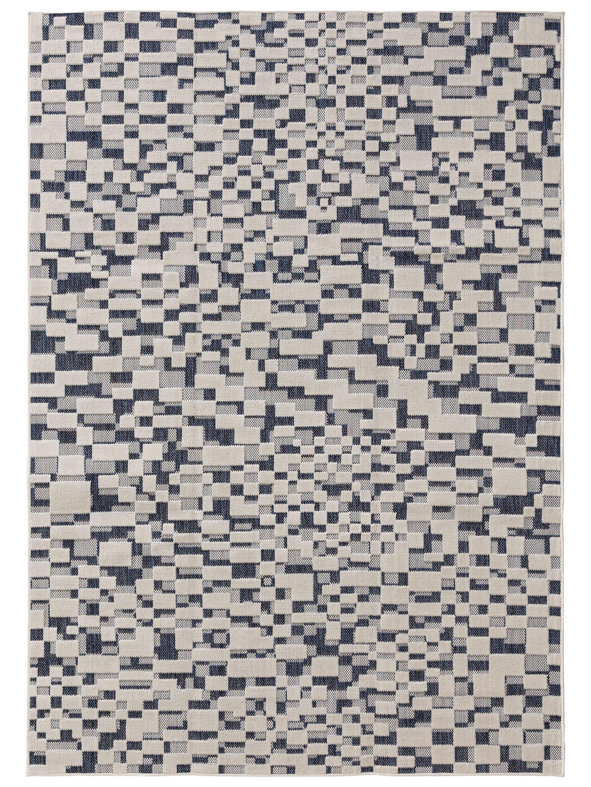 Benuta In- & Outdoor-Teppich Kaleo Blau/Weiß