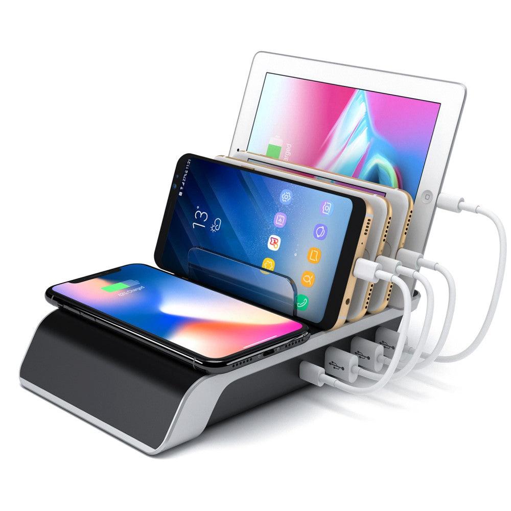 Cover-Discount Ladestation Mit 4 Anschlüssen 1 Qi Wireless Charging Pad