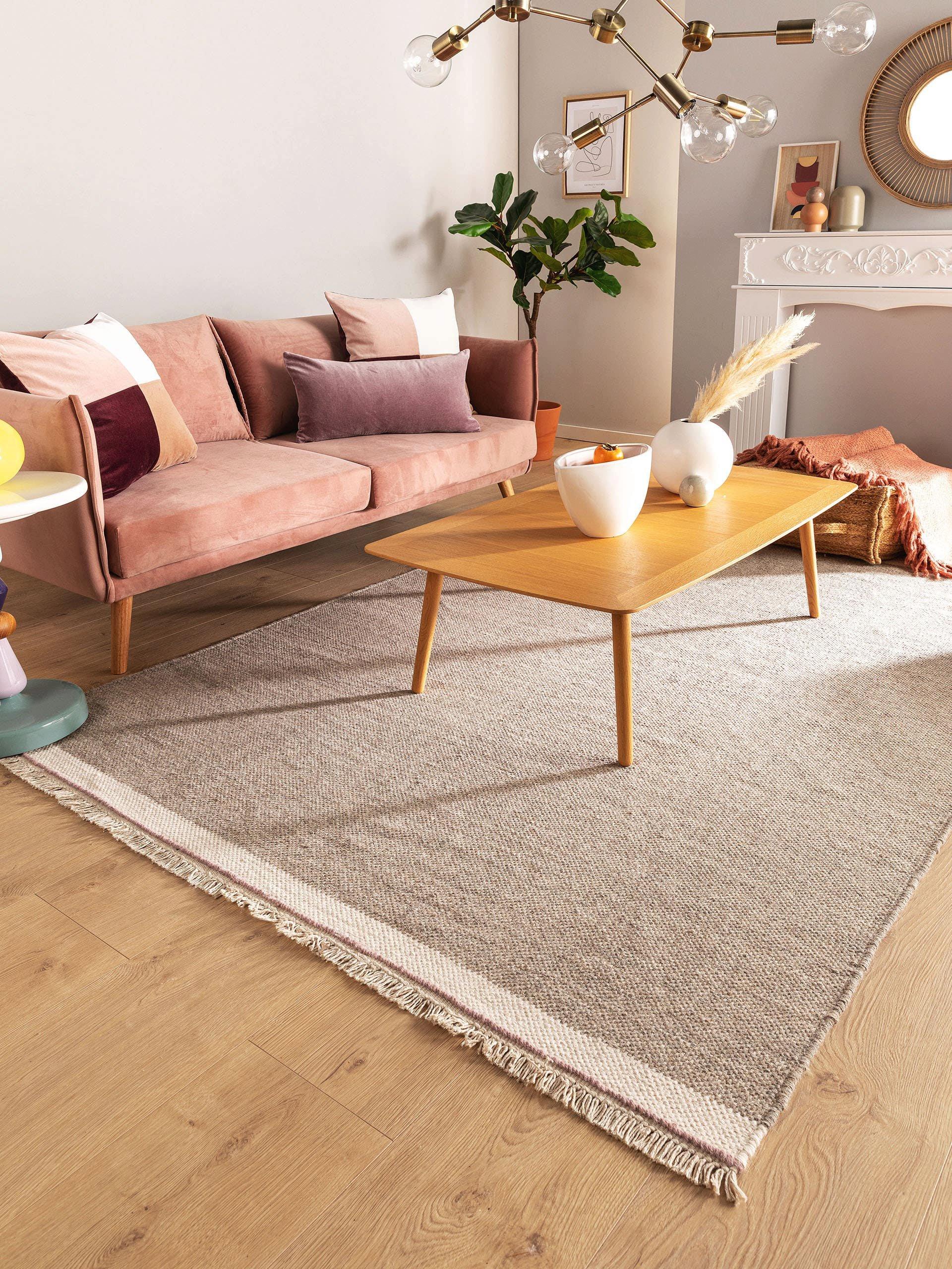 Benuta Wollteppich Karla Grau