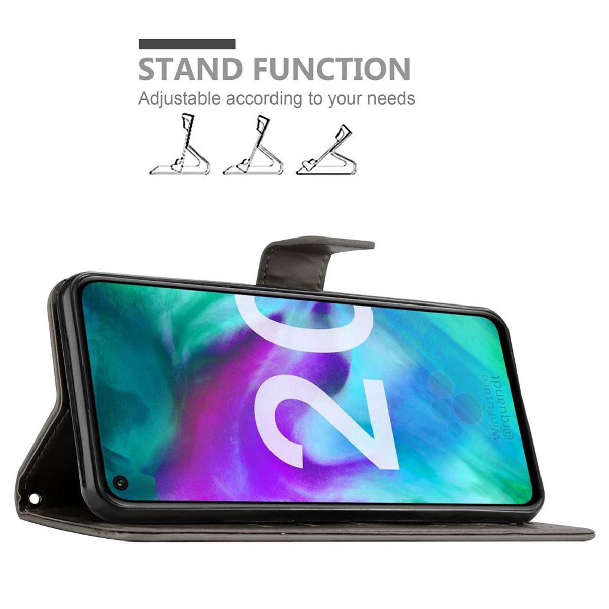 Cadorabo Hülle für Honor 20 20S Huawei NOVA 5T Blumen Design Magnetverschluss