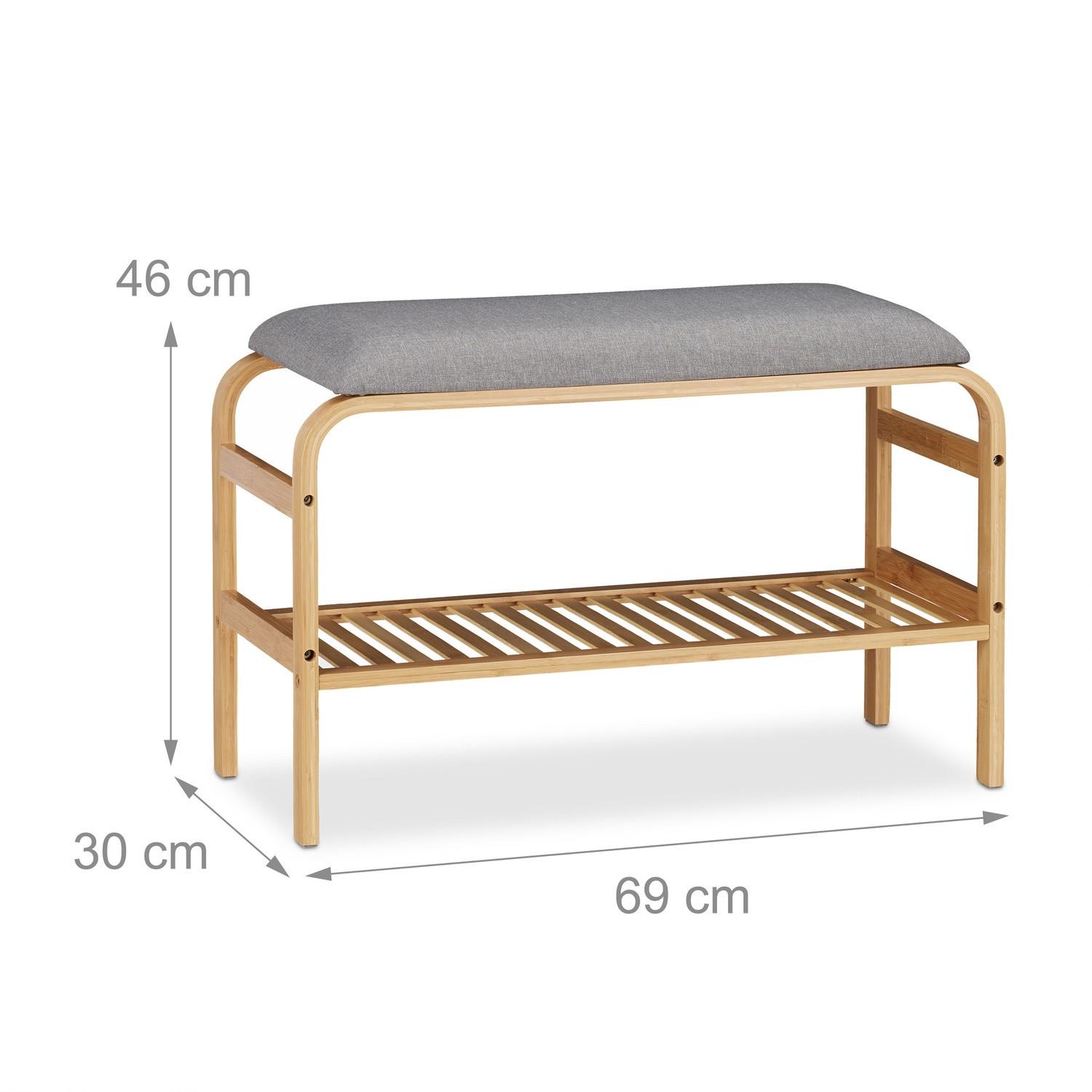 B2X Schuhbank mit Platz für 3-6 Paar Schuhe