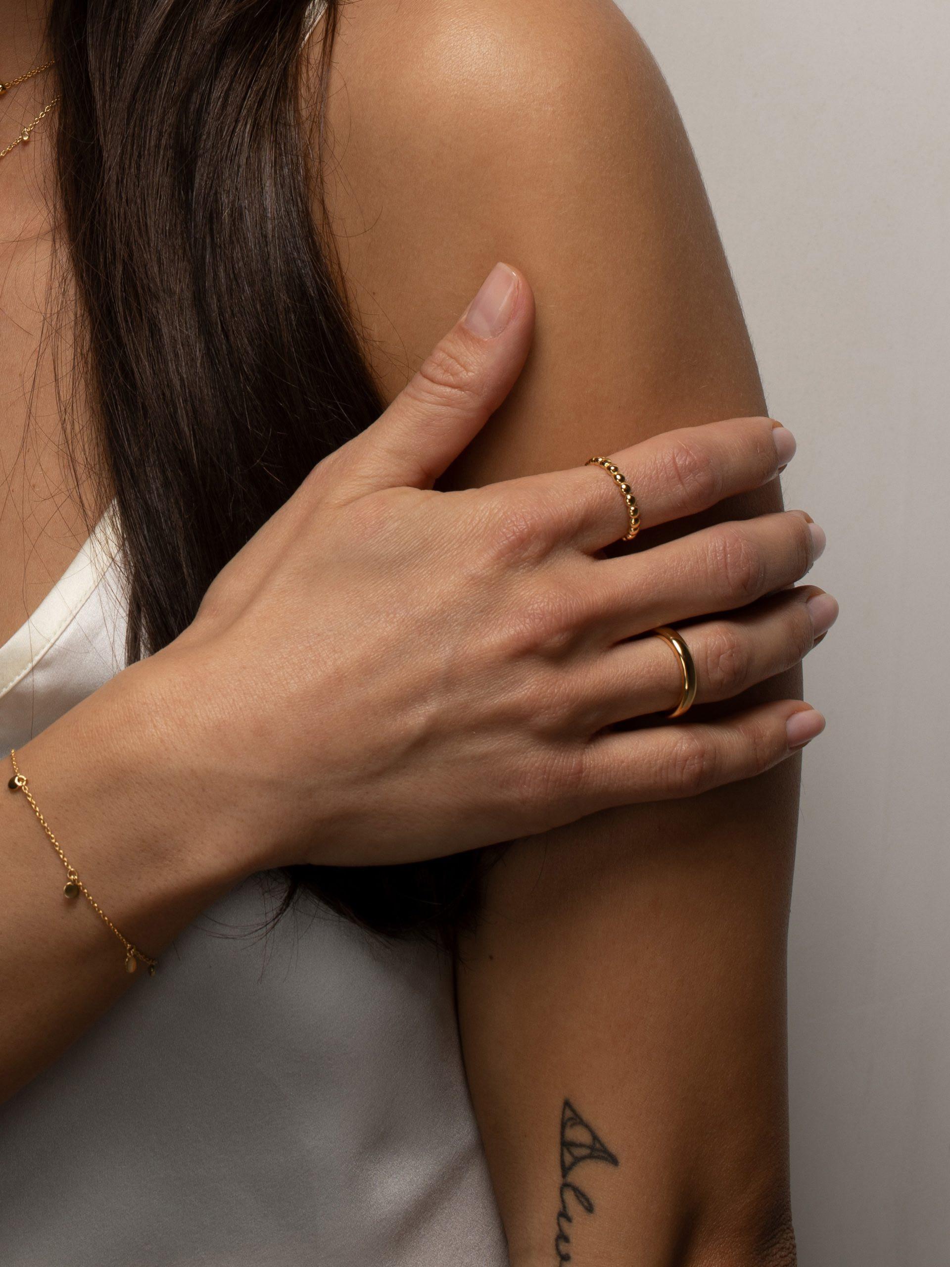 PHANTASYA Ring aus Kugeln 1485 Vergoldet