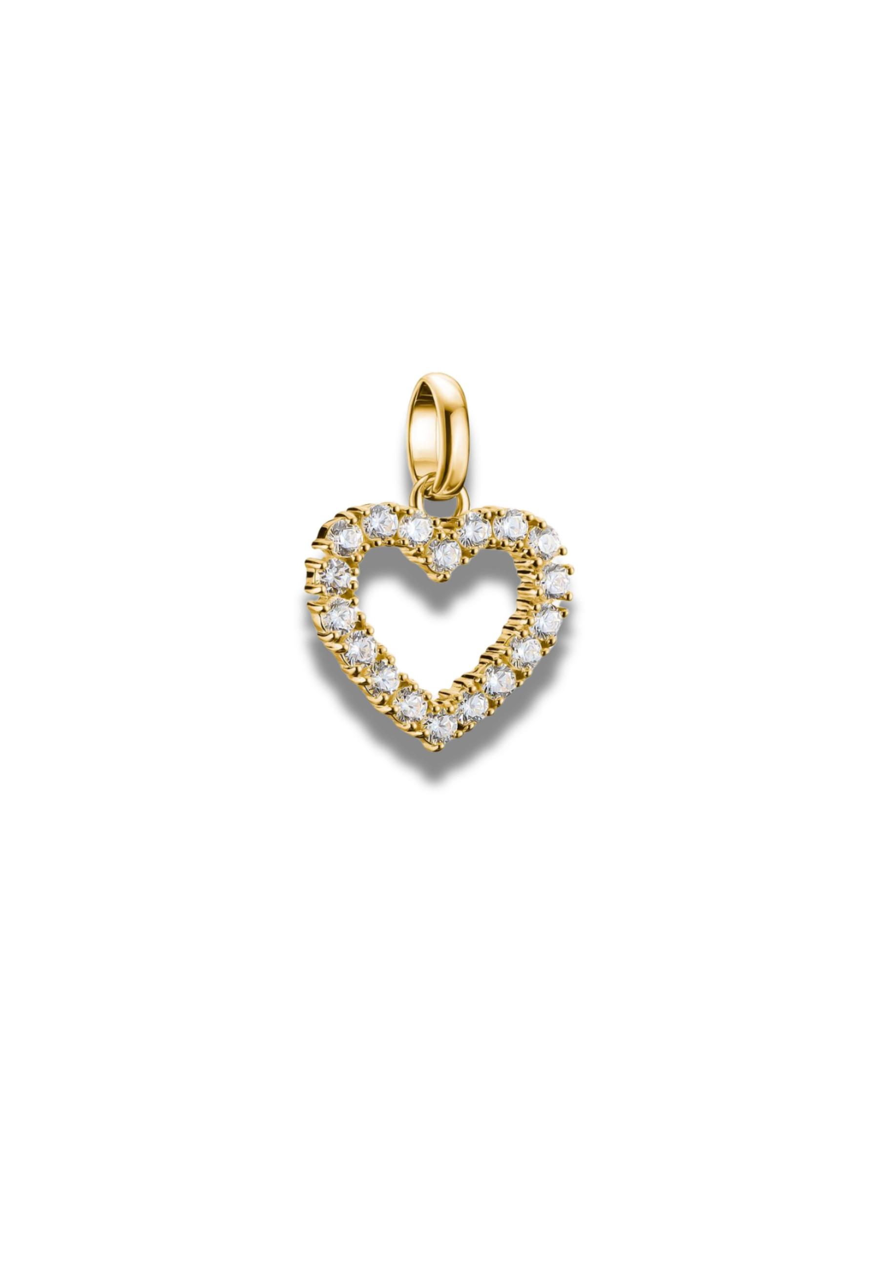 Thomas Sabo Charm-Anhänger Herz Mit Weißen Steinen – Connect Veret