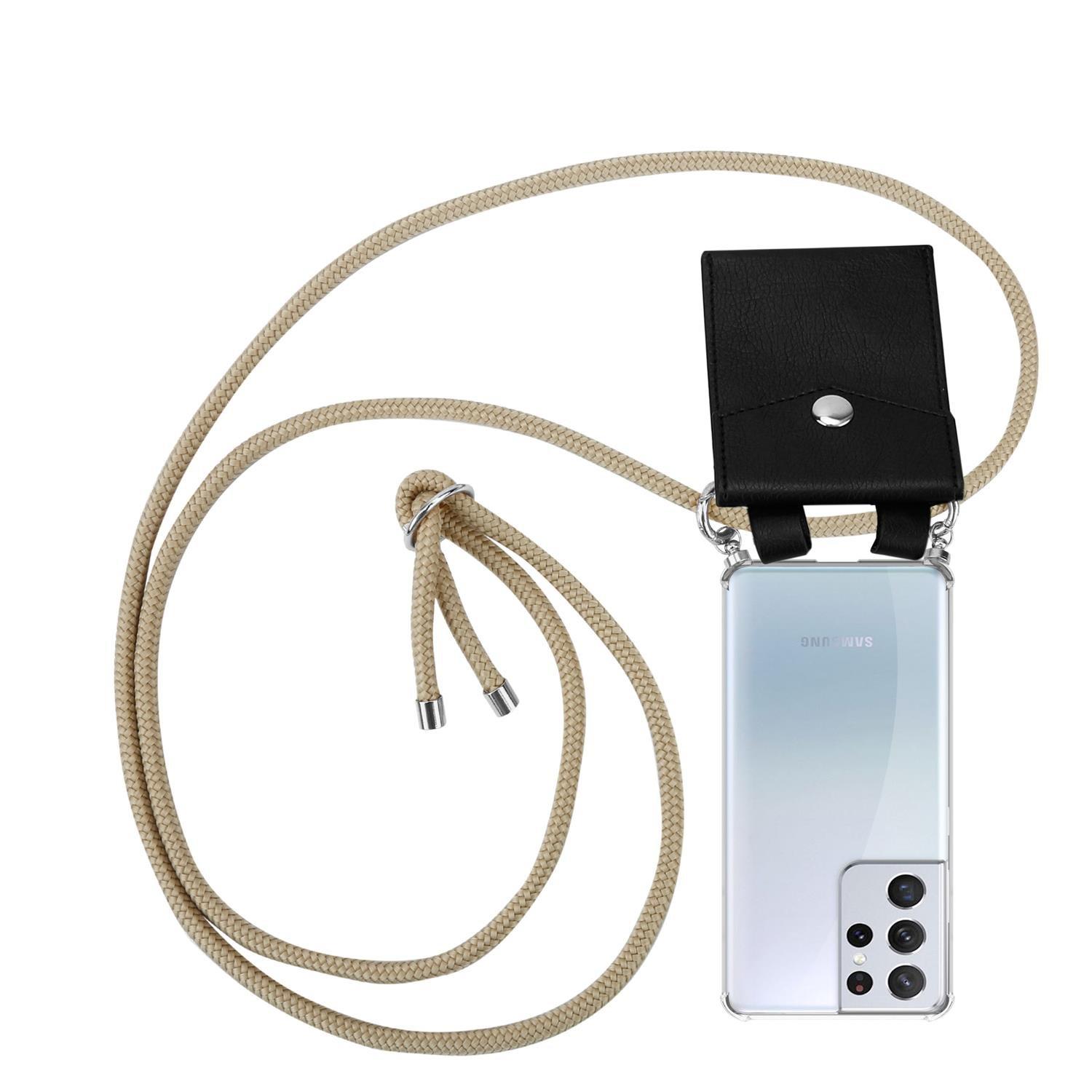 Cadorabo Handy Kette für Samsung Galaxy S21 ULTRA Silikon mit Silbernen Ringen