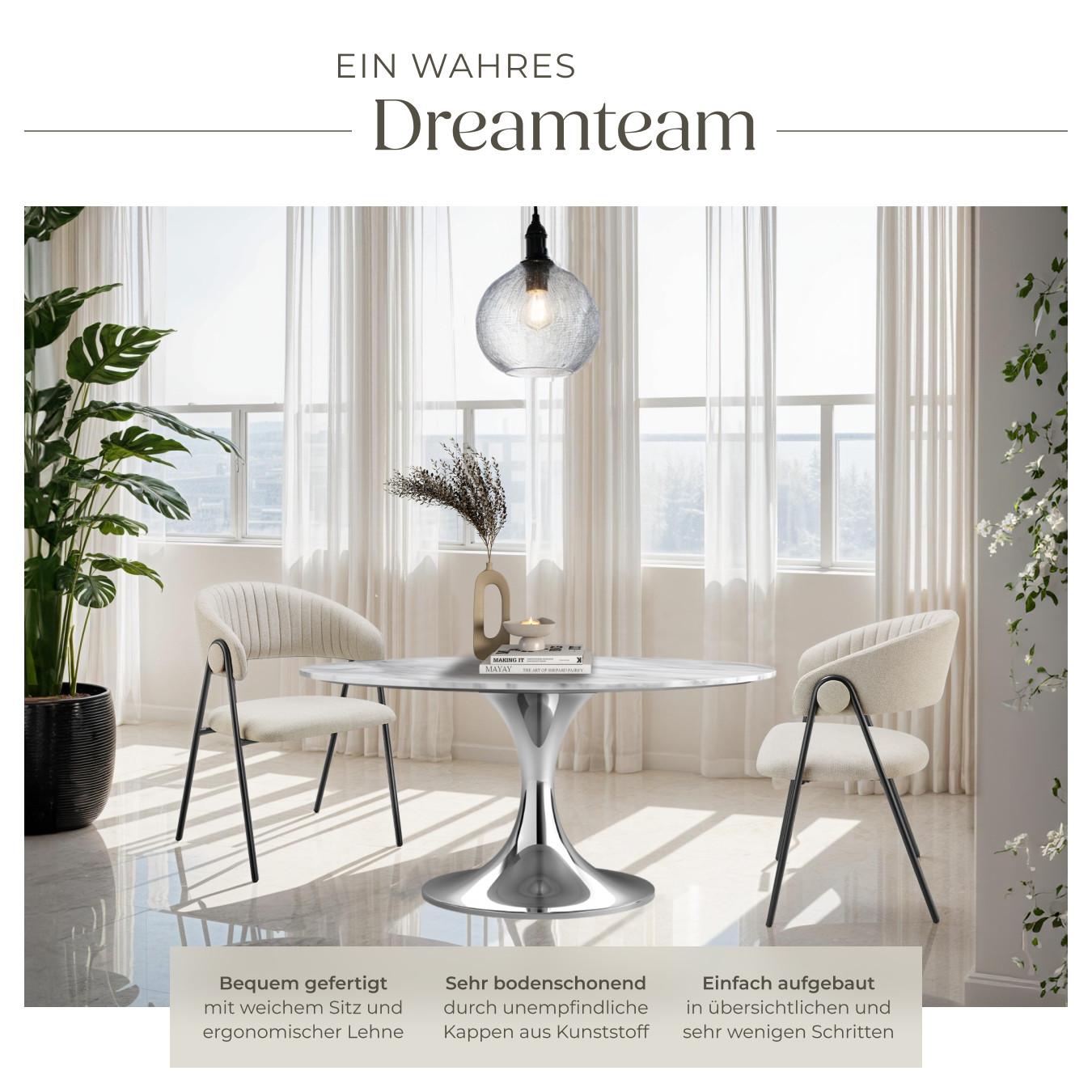 Tectake Armlehnstuhl Bedano, gepolstert, Webstoff, 150 kg