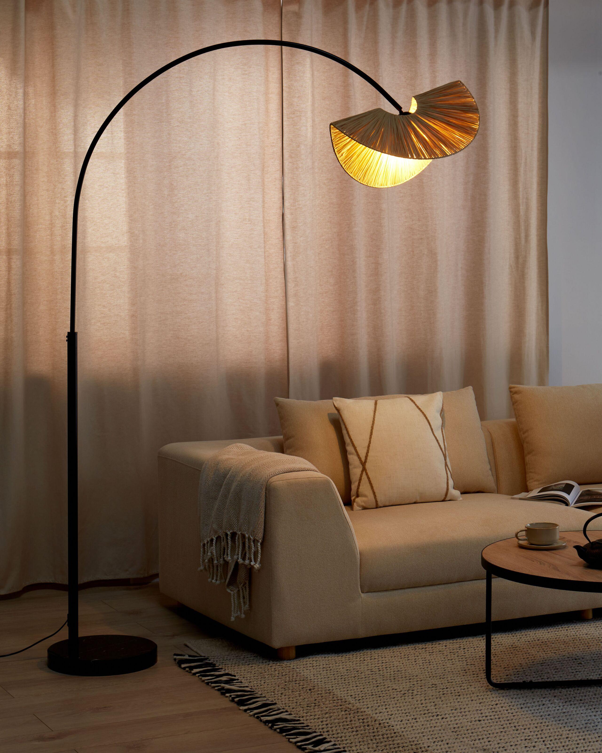 Beliani Stehlampe aus Papier Boho HERRON