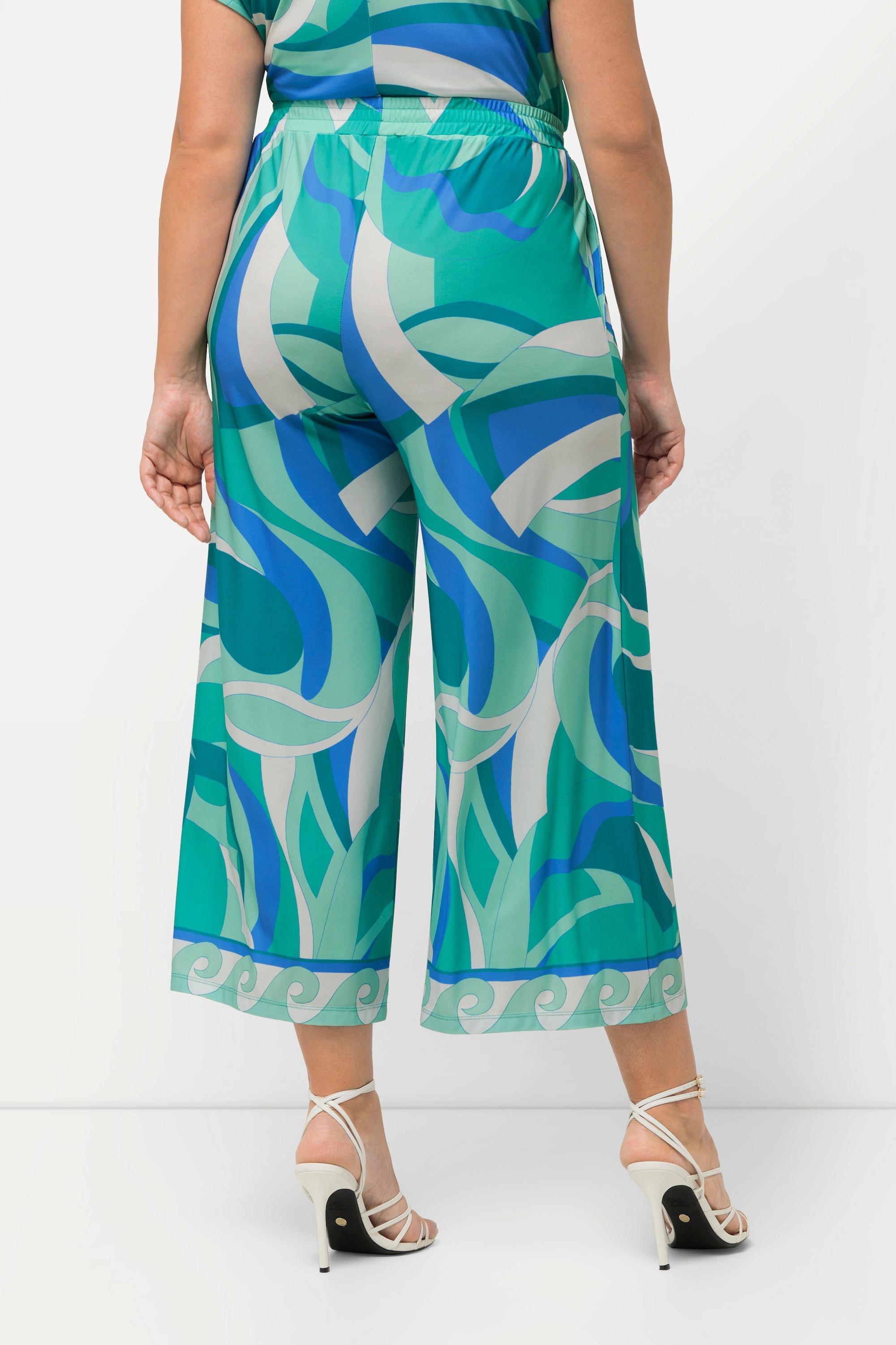 Ulla Popken Jersey Culotte Wadenlang Weites Bein Elastikbund